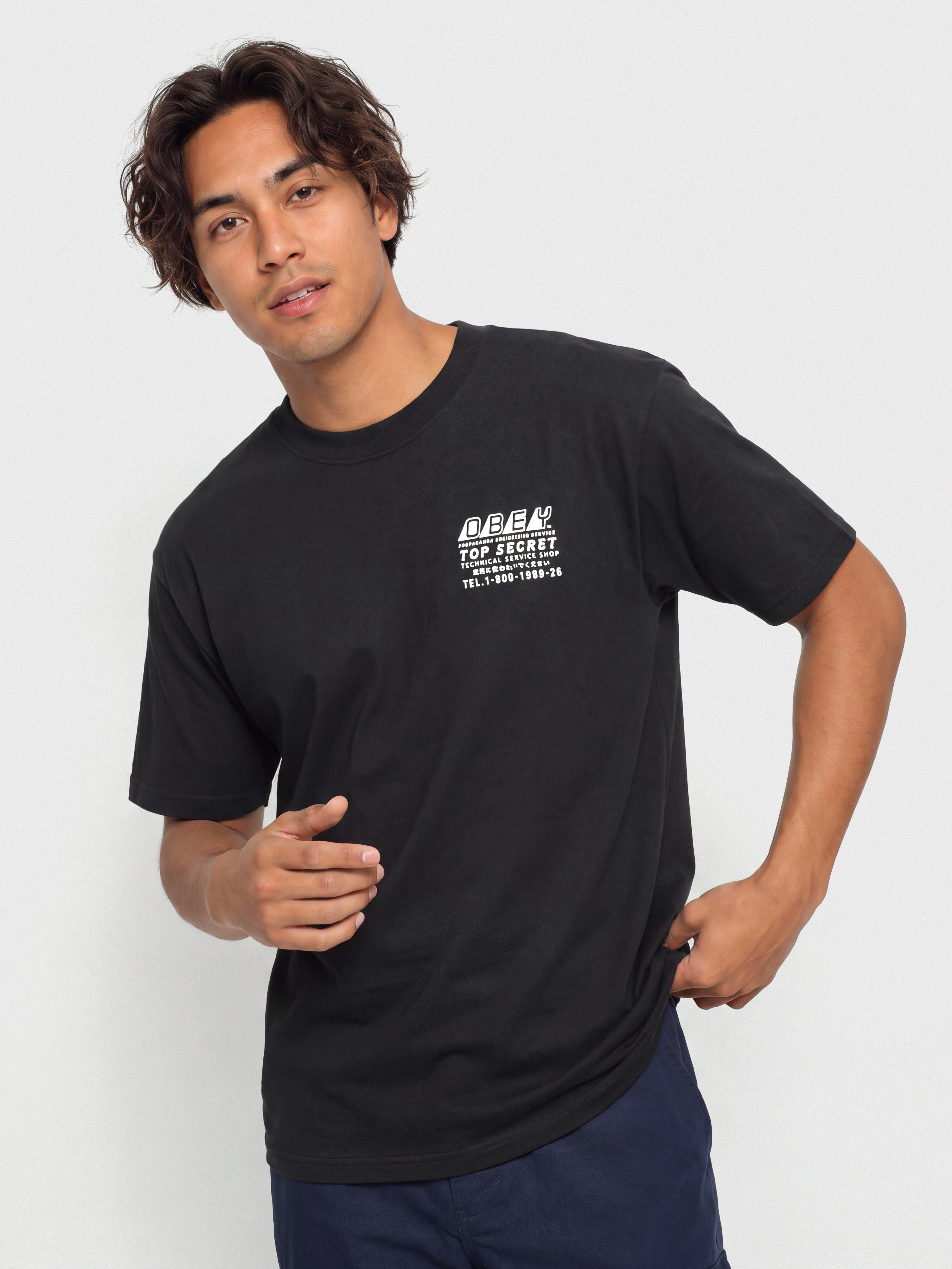 OBEY Top Secret T-shirt (vintage black)