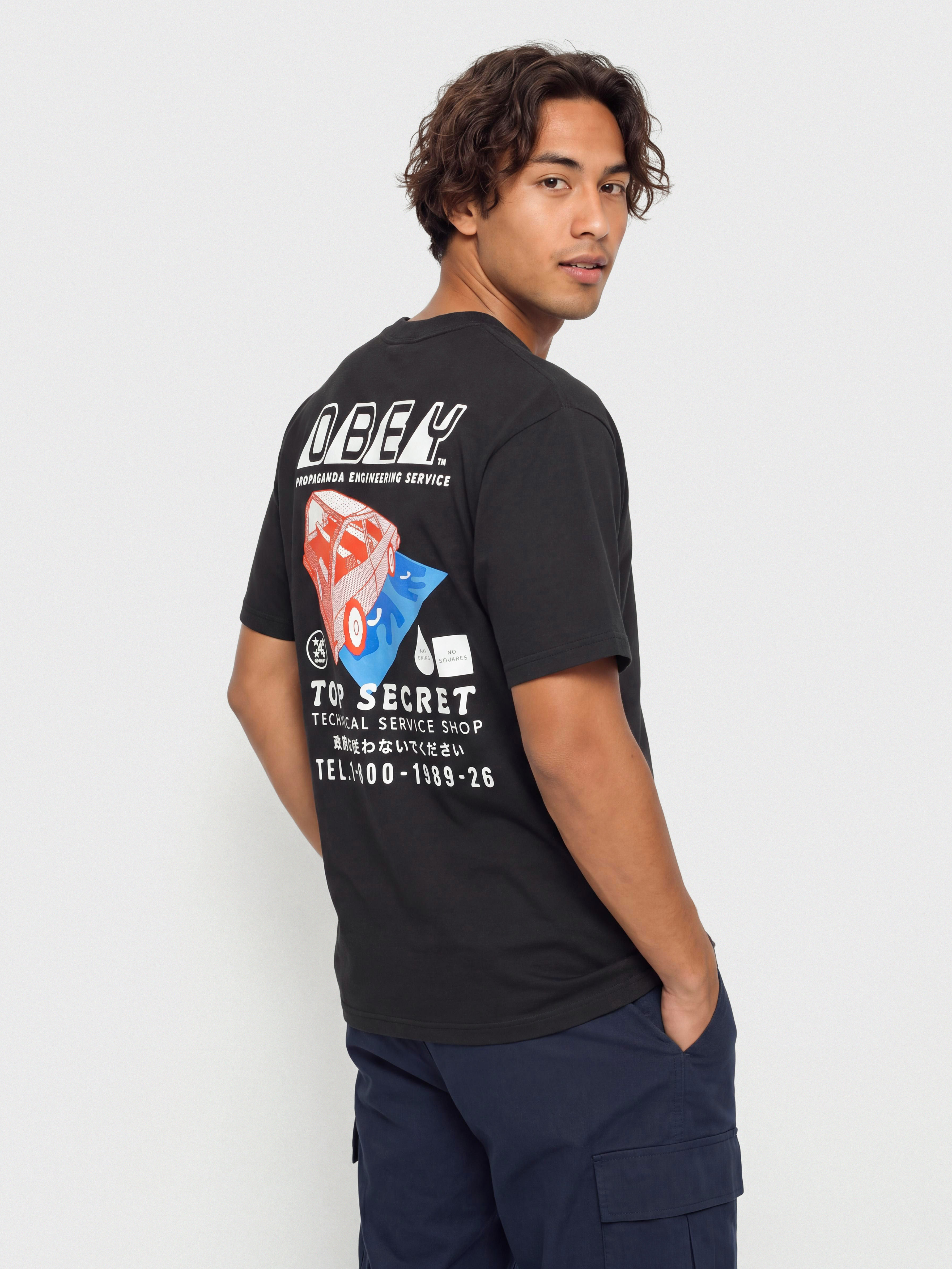 OBEY Top Secret T-shirt (vintage black)