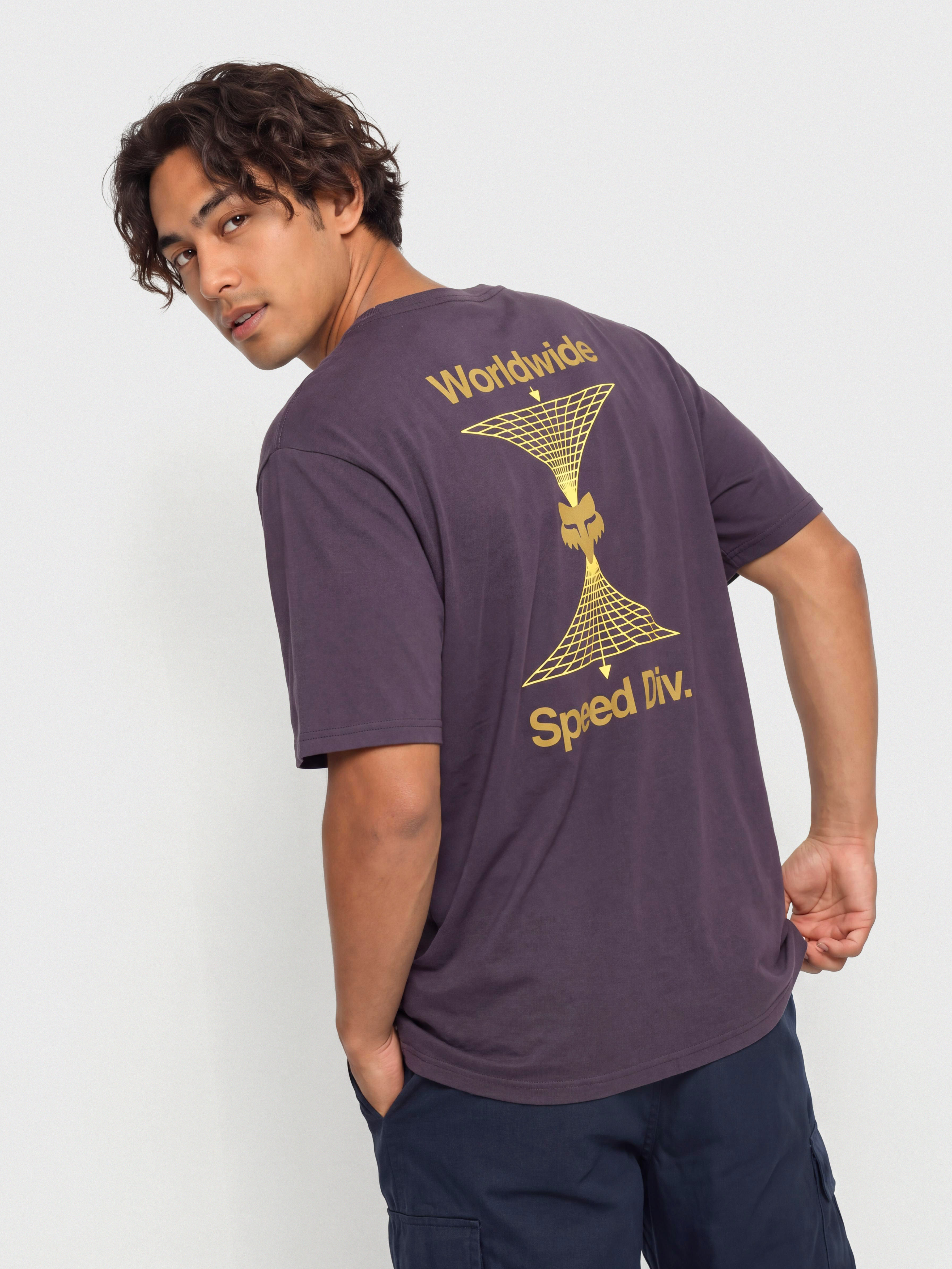 Fox T-Shirt Image Print 195 (plum purple)