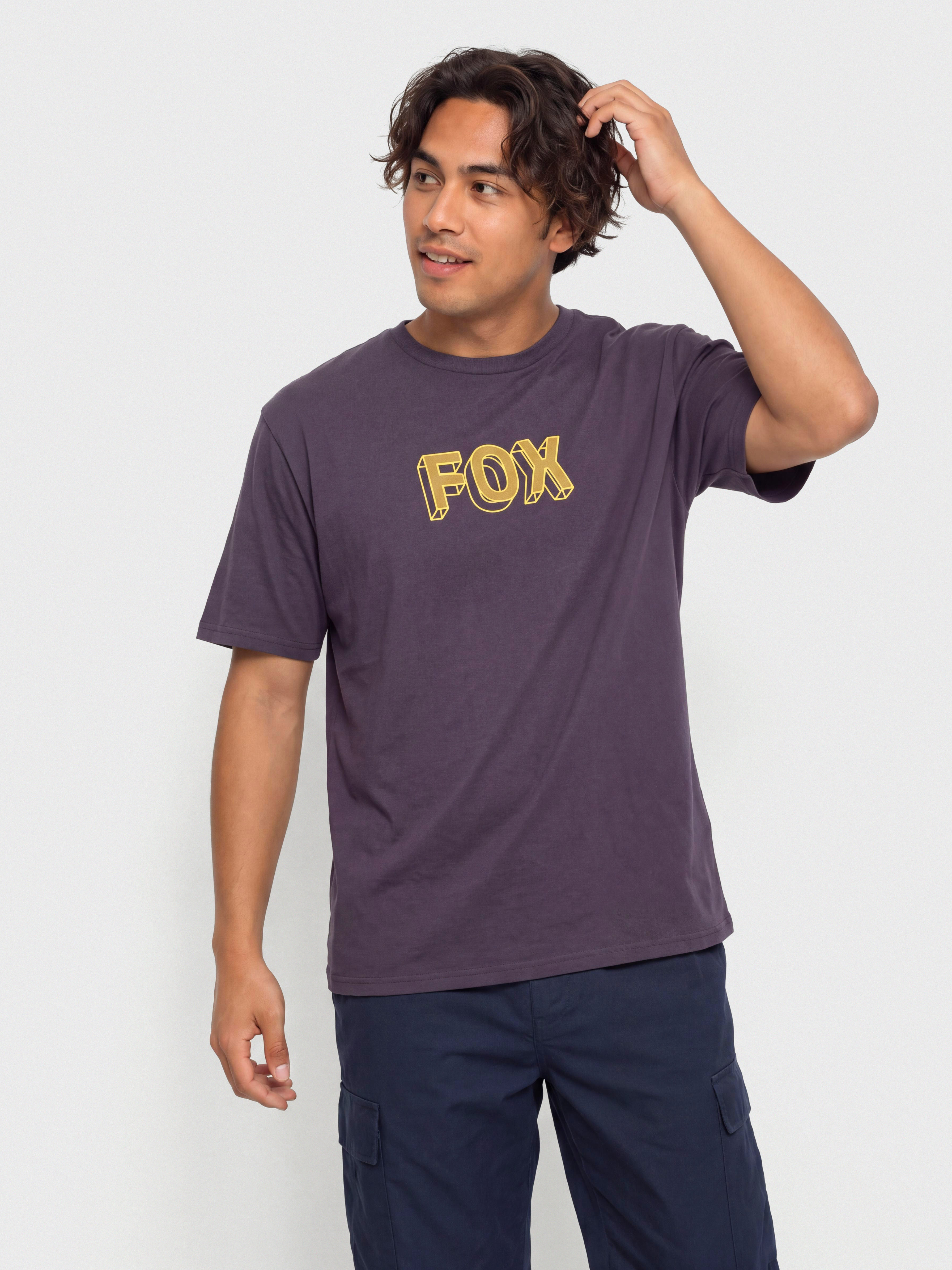Fox T-Shirt Image Print 195 (plum purple)