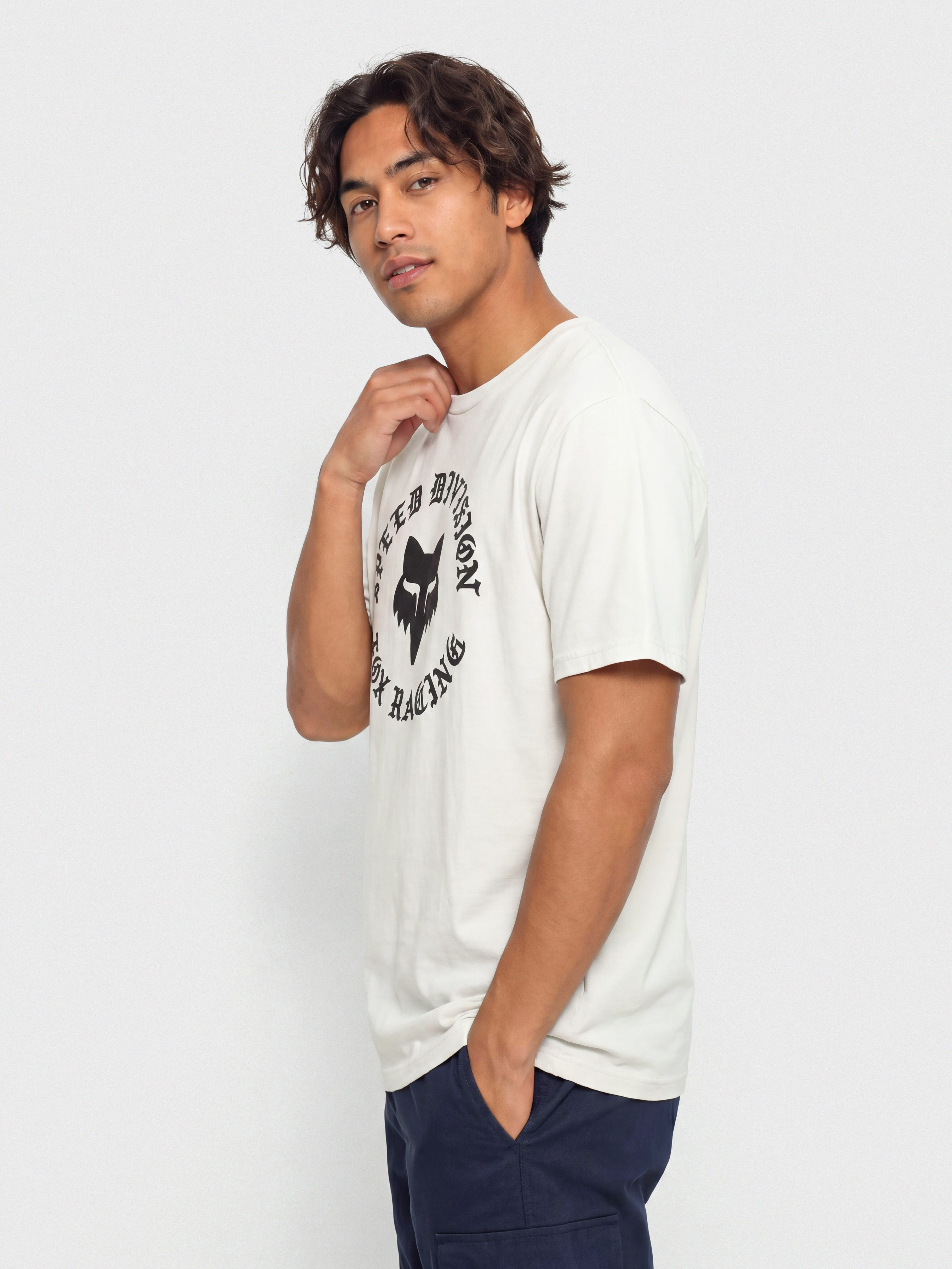 Fox T-Shirt Badge 195 (light grey)