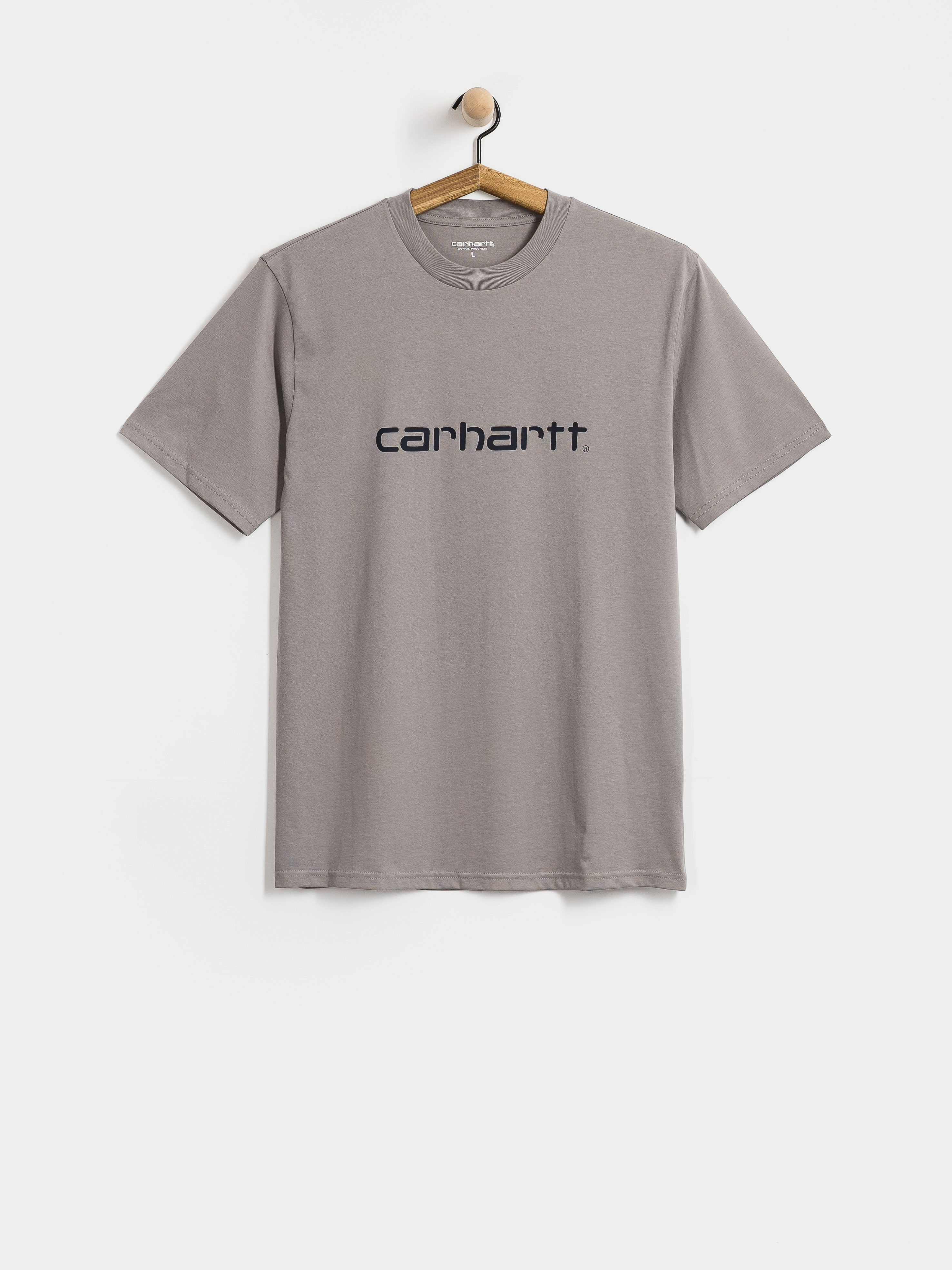 Carhartt WIP Script T-Shirt (shady grey/dark navy)