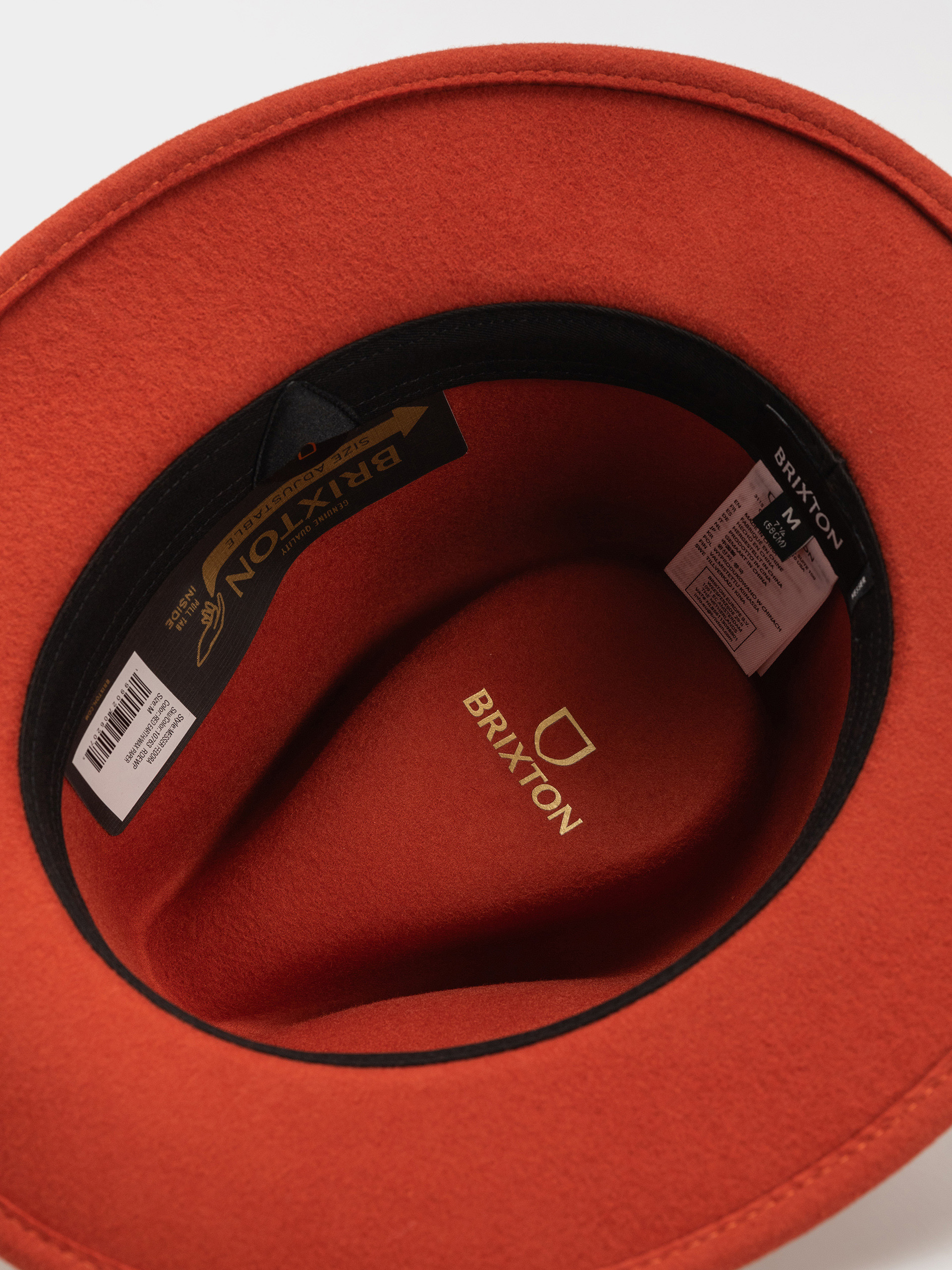 Brixton Messer Fedora Hut/Schibermütze (red earth/wax paper)
