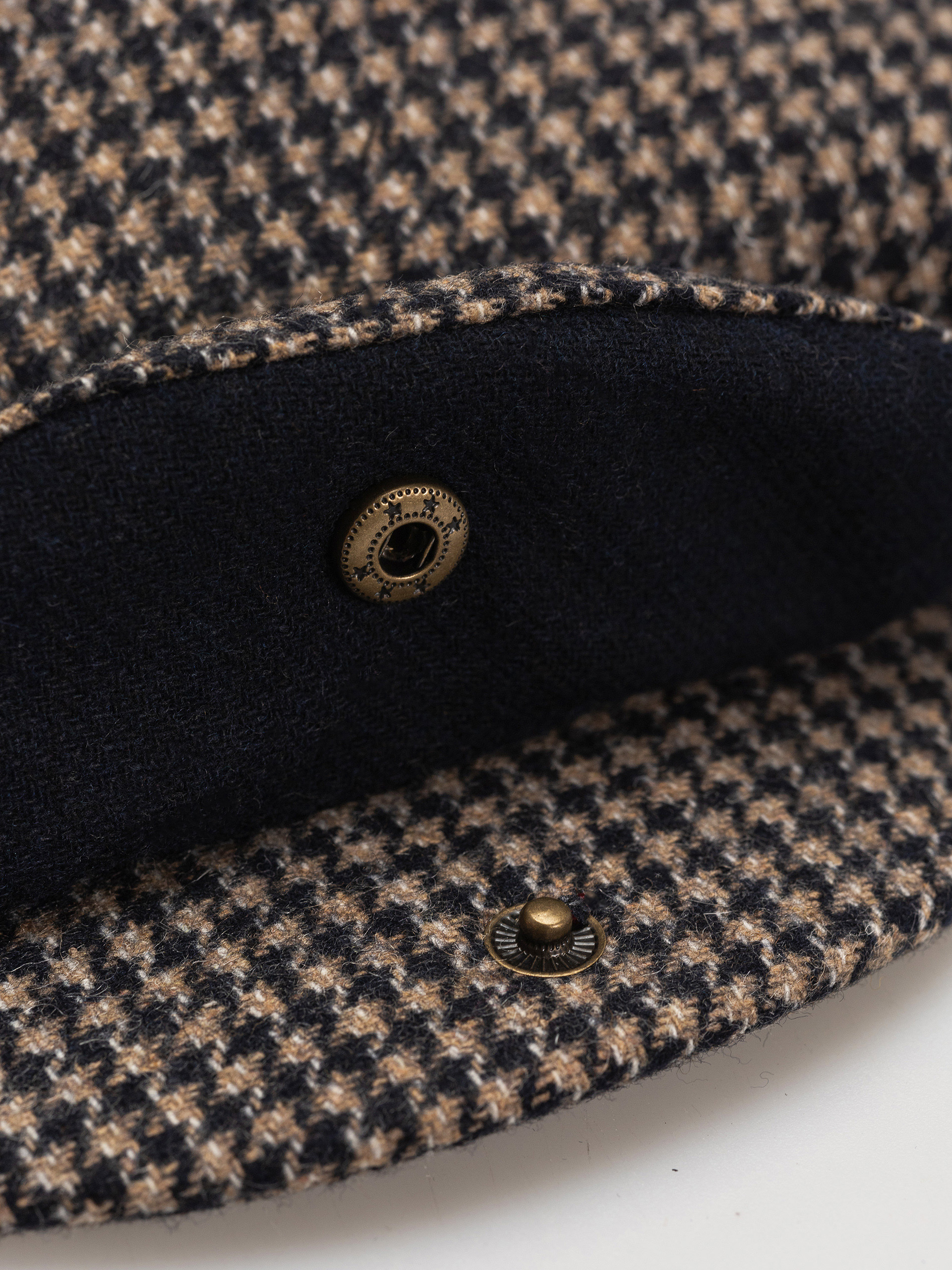 Brixton Hooligan Snap Cap Schirmmütze (navy/sand houndstooth)