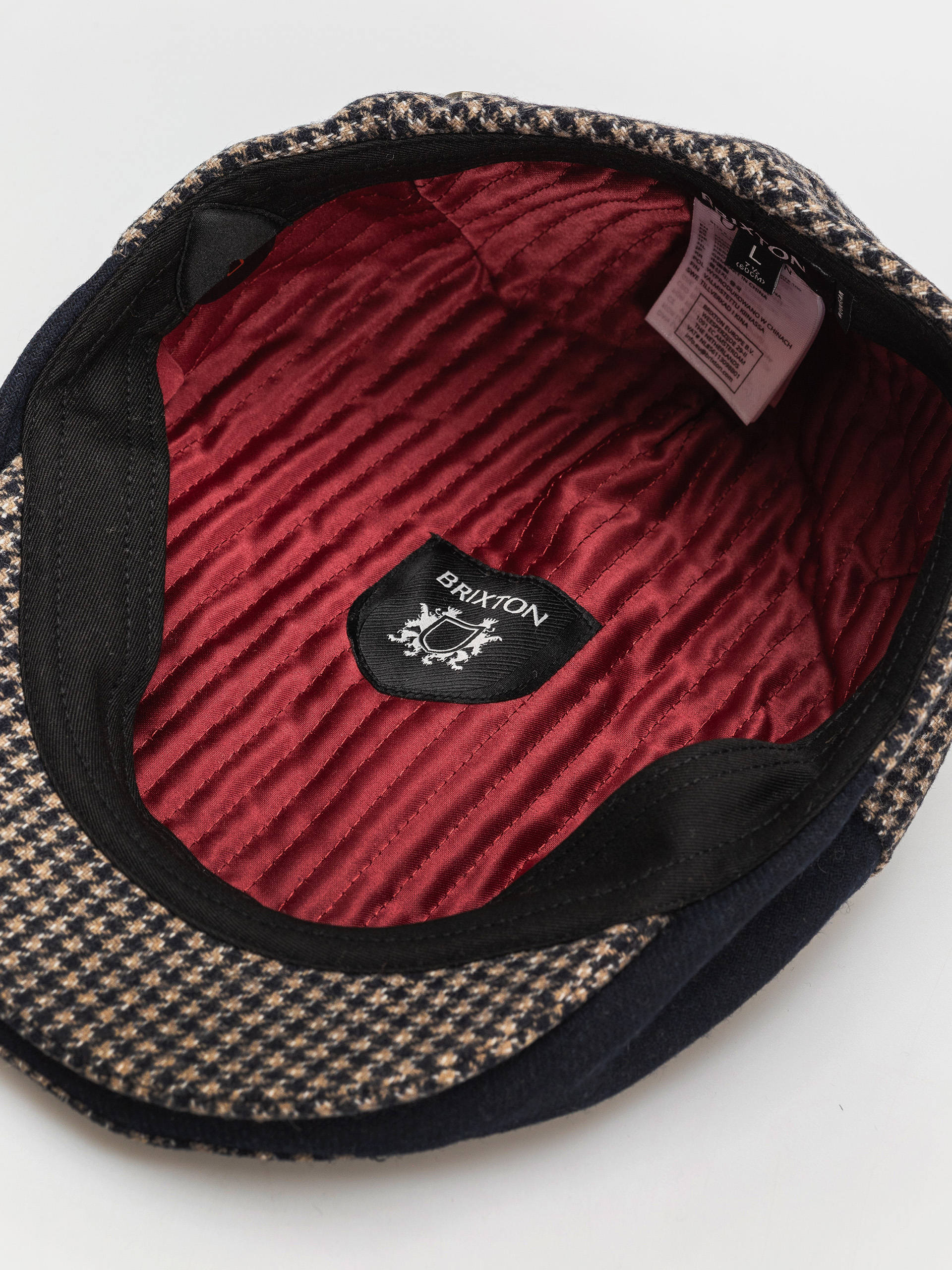 Brixton Hooligan Snap Cap Schirmmütze (navy/sand houndstooth)