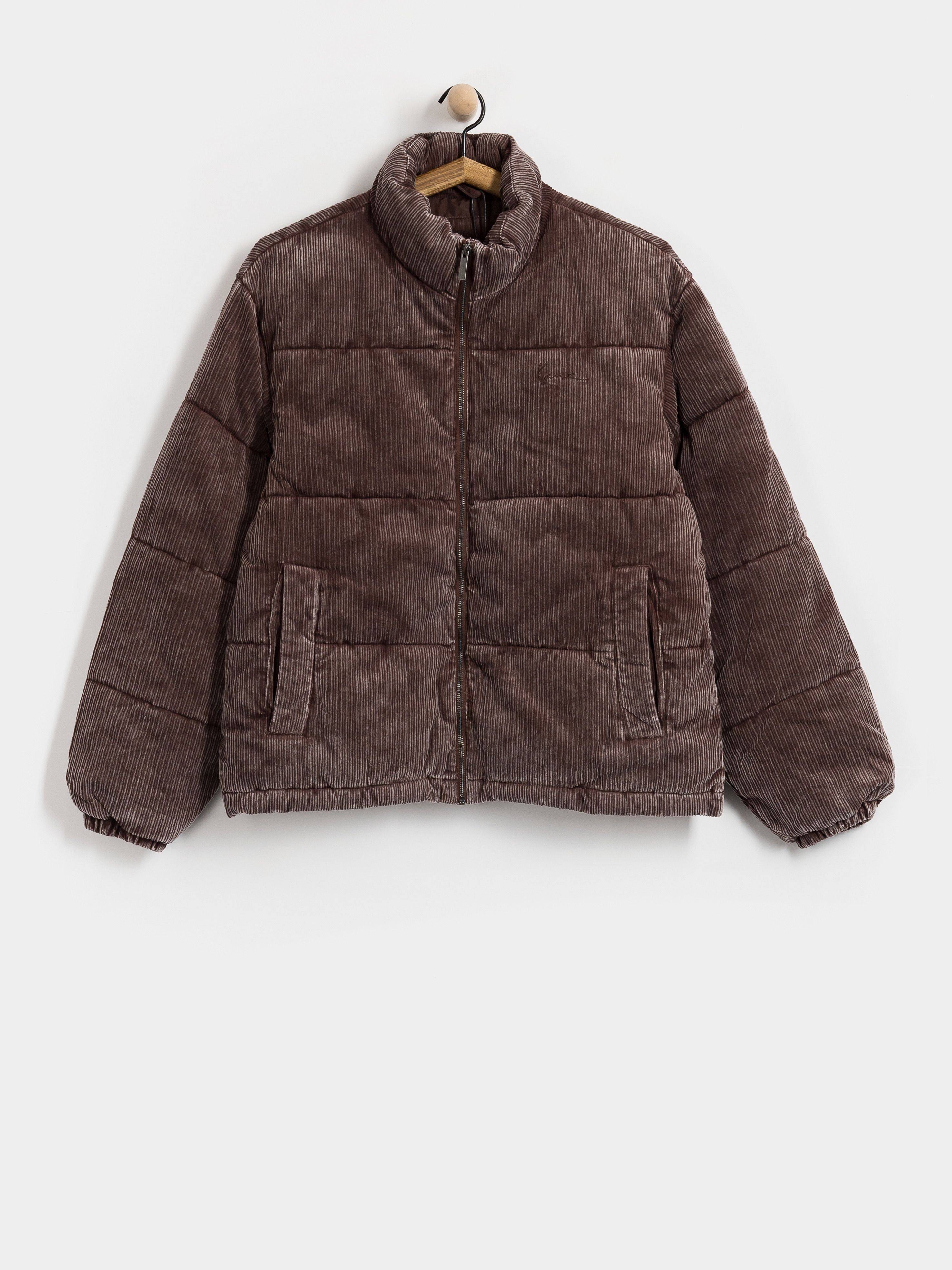 Karl Kani Jacke Signature Corduroy Puffer (dark brown)