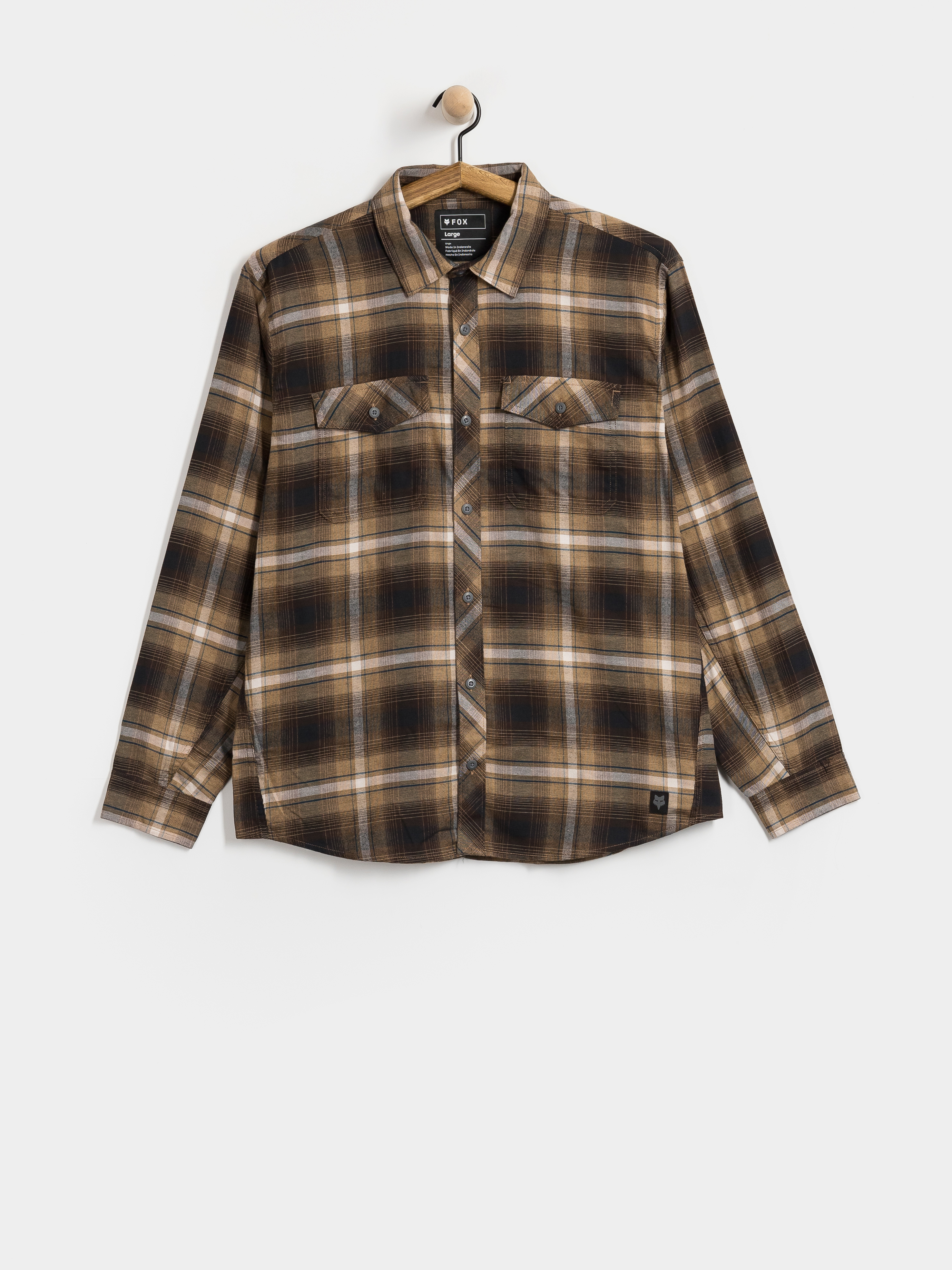 Stussy Full Zip Work Shirt - burgundy (grey stripe)