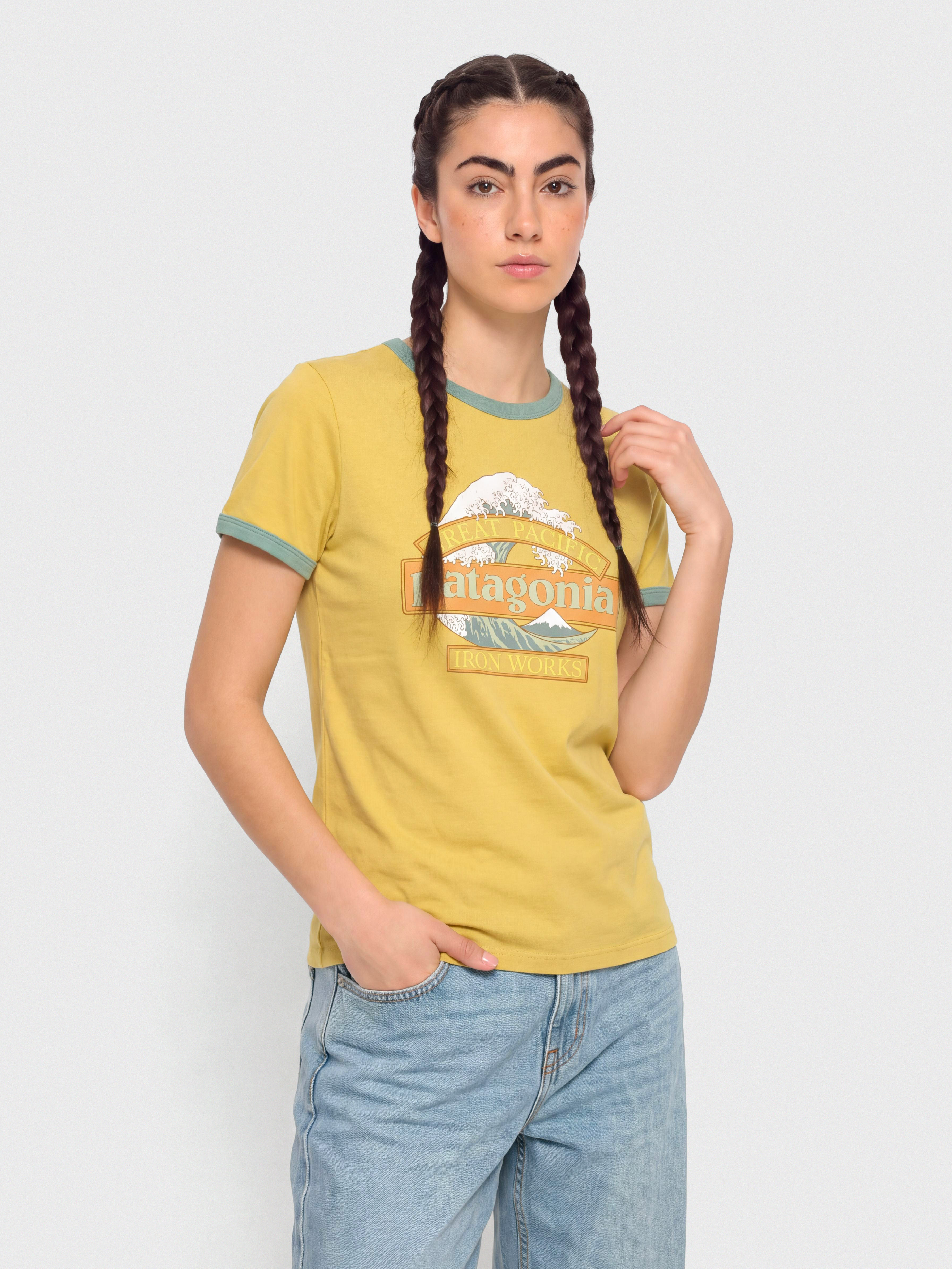 Patagonia Great Waves Ringer T-shirt Wmn (lynx tan)