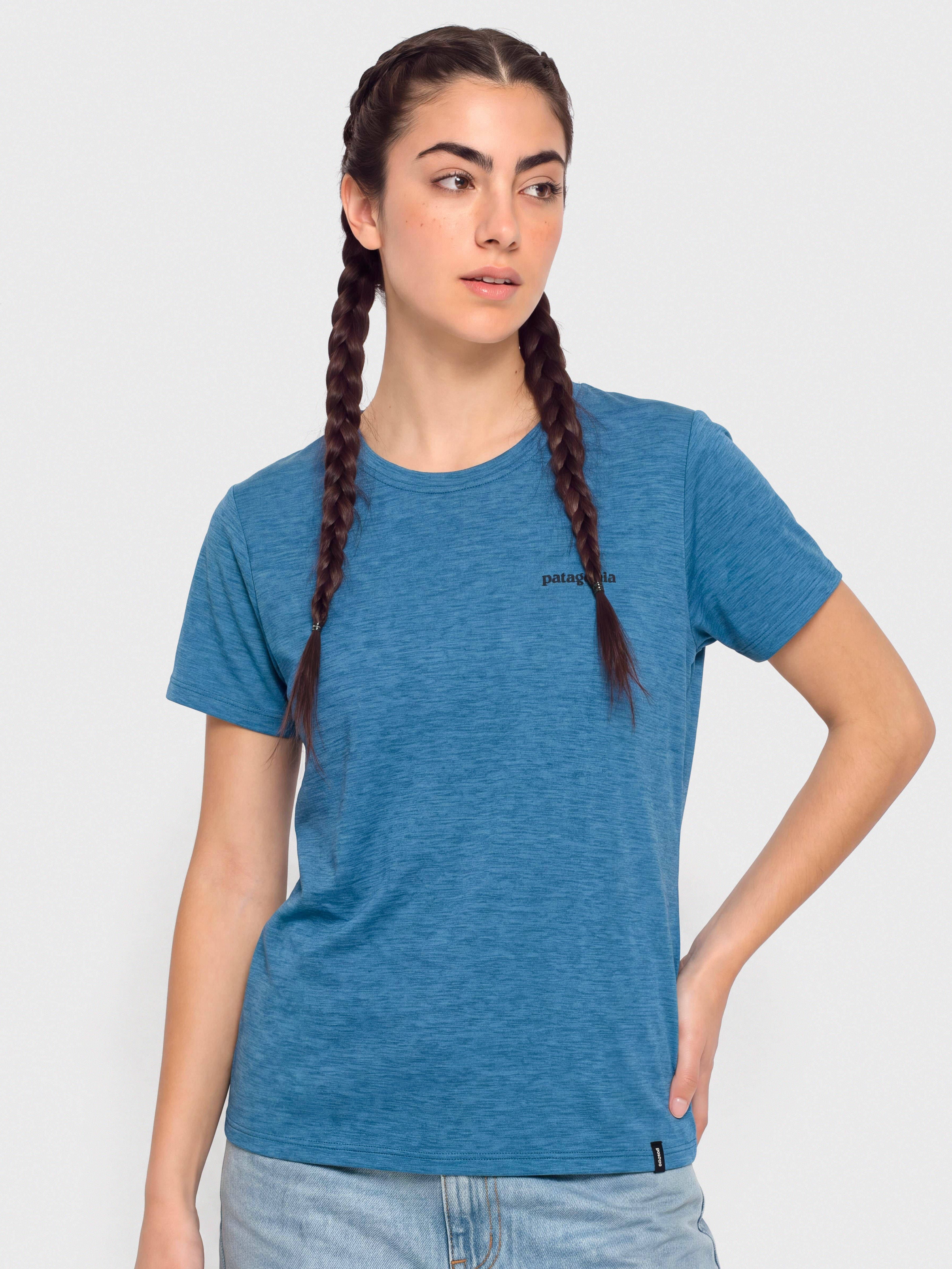 Patagonia Cap Cool Daily Boardshort Logo T-shirt Wmn (aquatic blue light aquatic blue x dye)