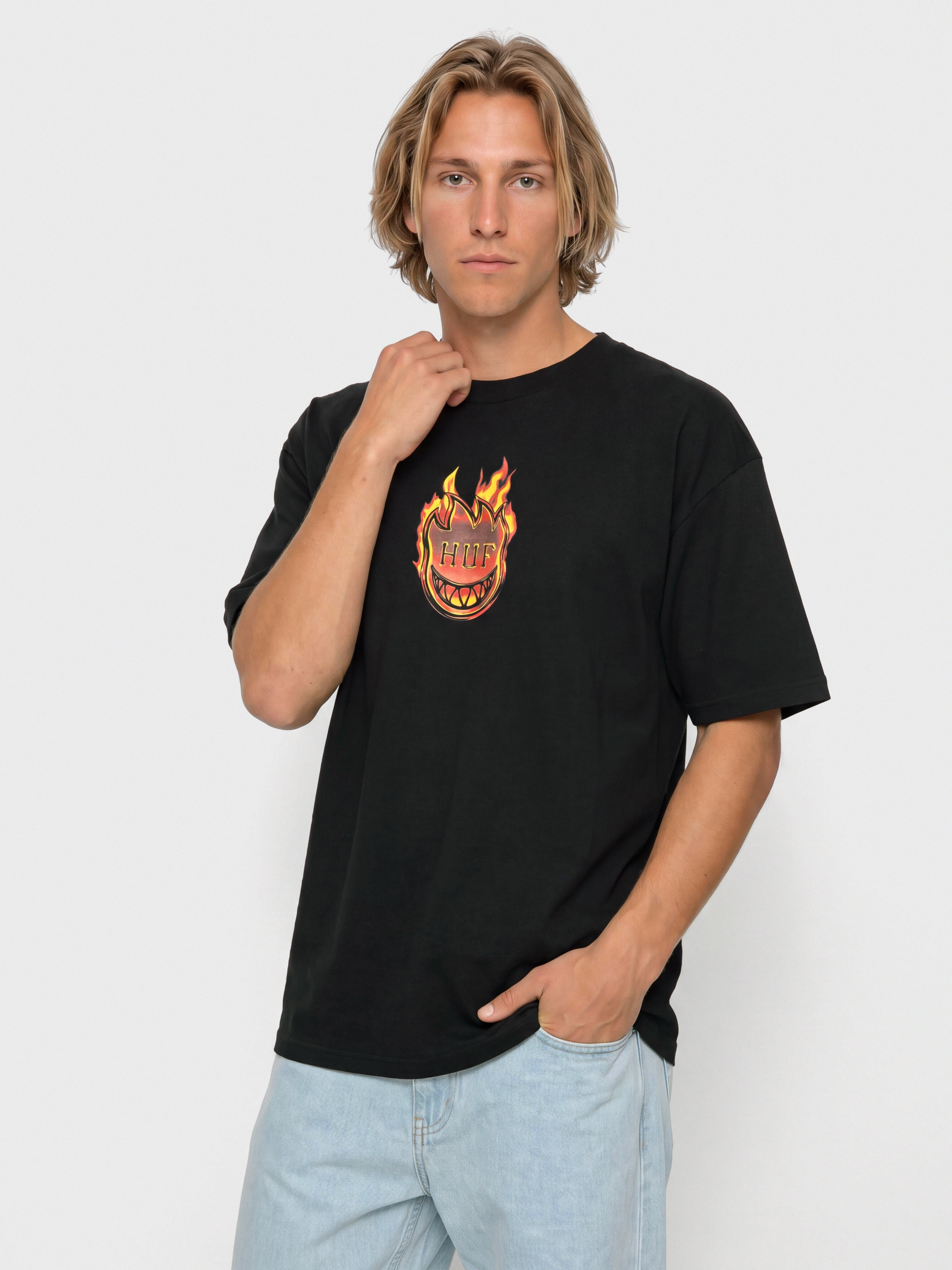 HUF X Spitfire Flame Galaxies T-shirt (black)