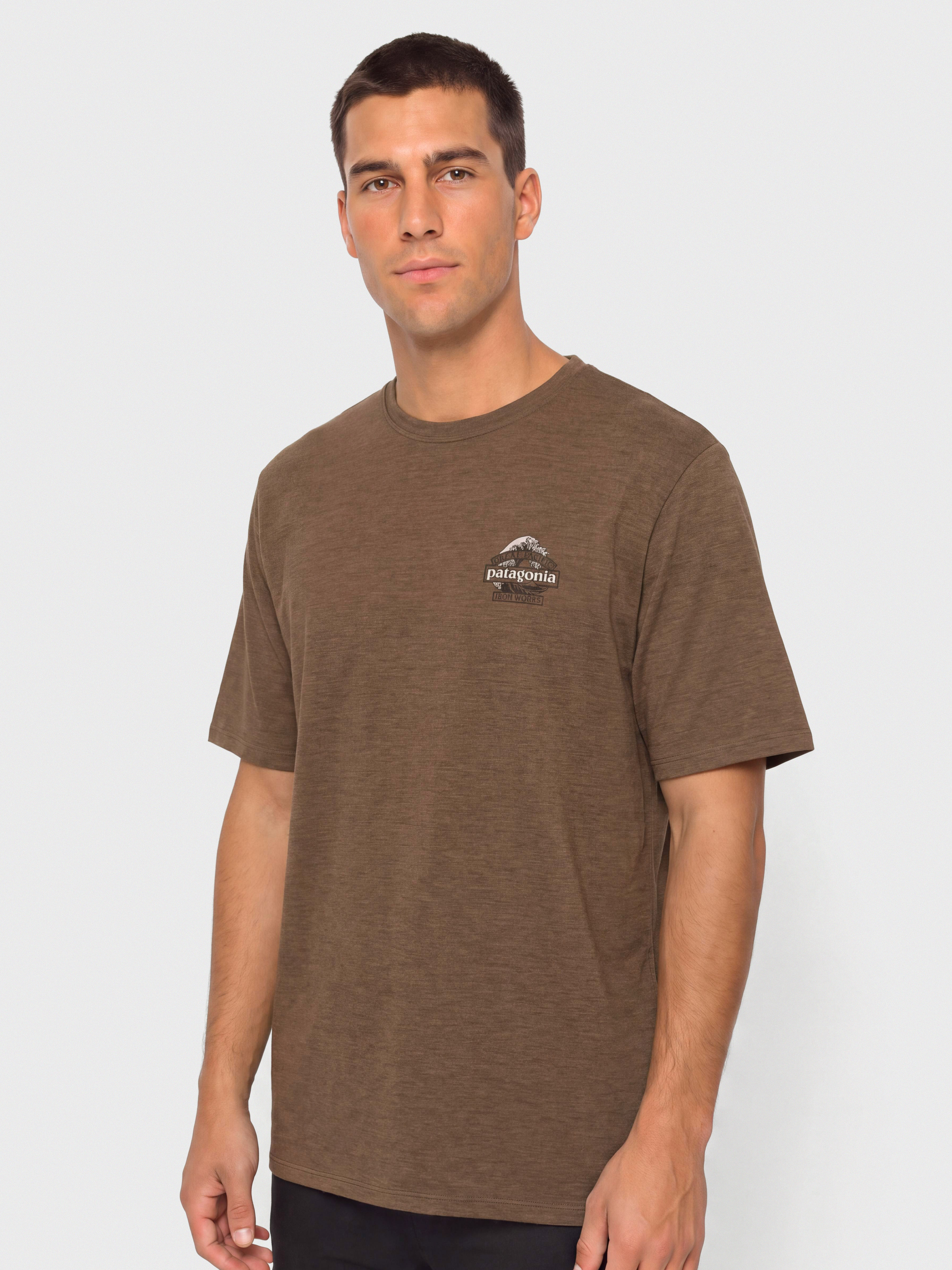 Patagonia Cap Cool Daily Great Waves T-shirt (berm brown light berm brown x dye)