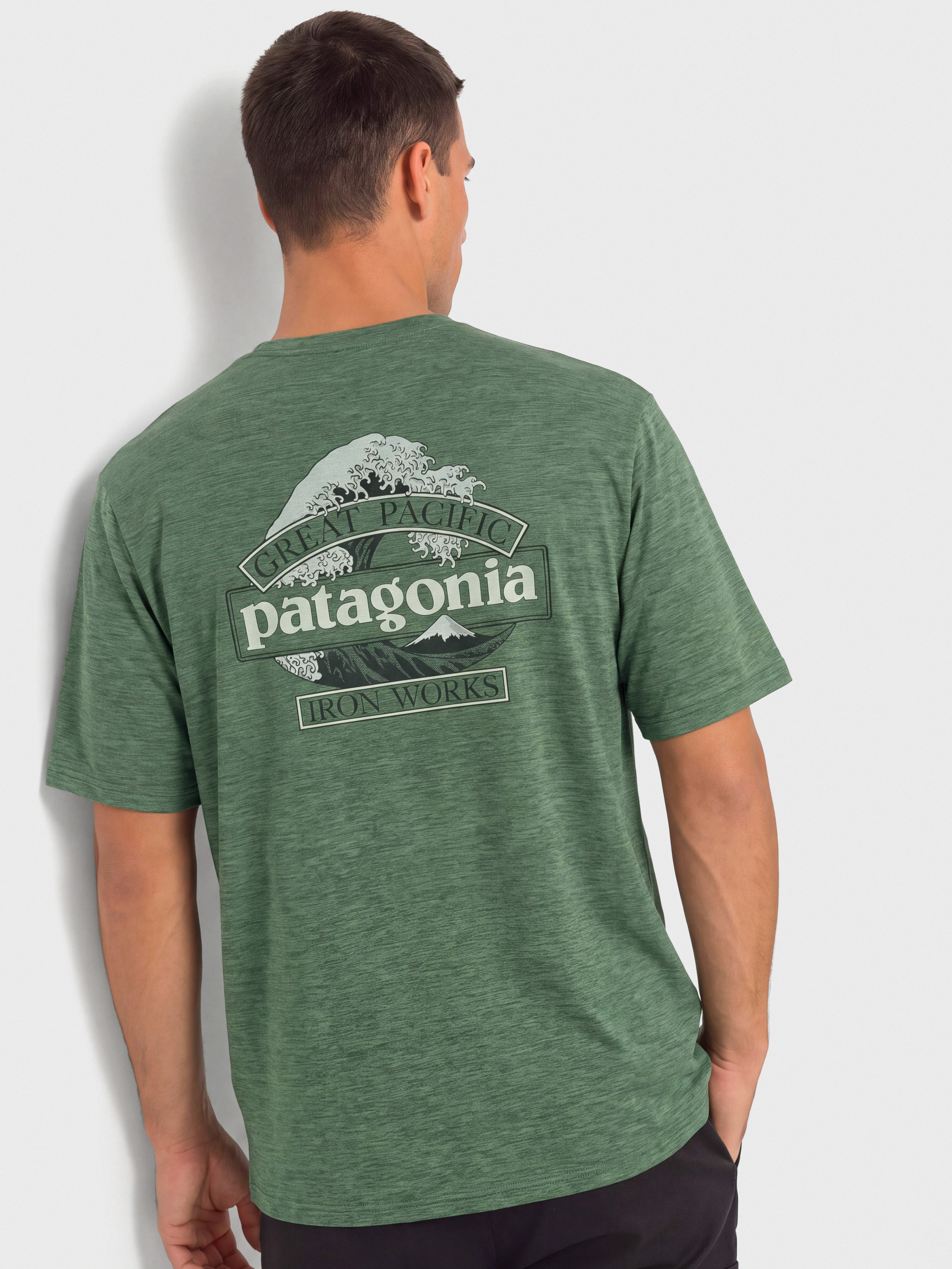 Patagonia Cap Cool Daily Great Waves T-shirt (canopy green light canopy green x dye)