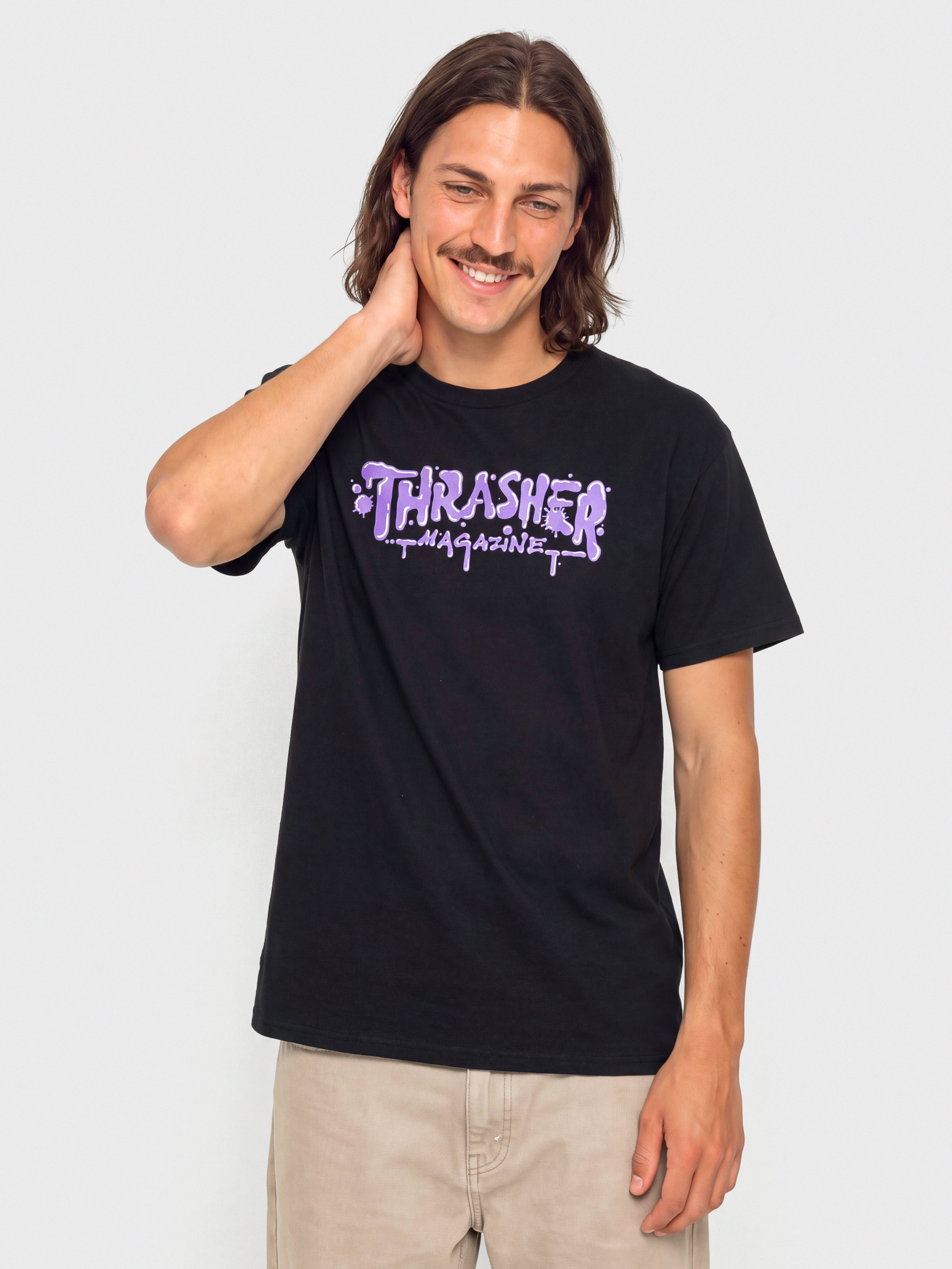 Thrasher Wet T-Shirt (paint black)