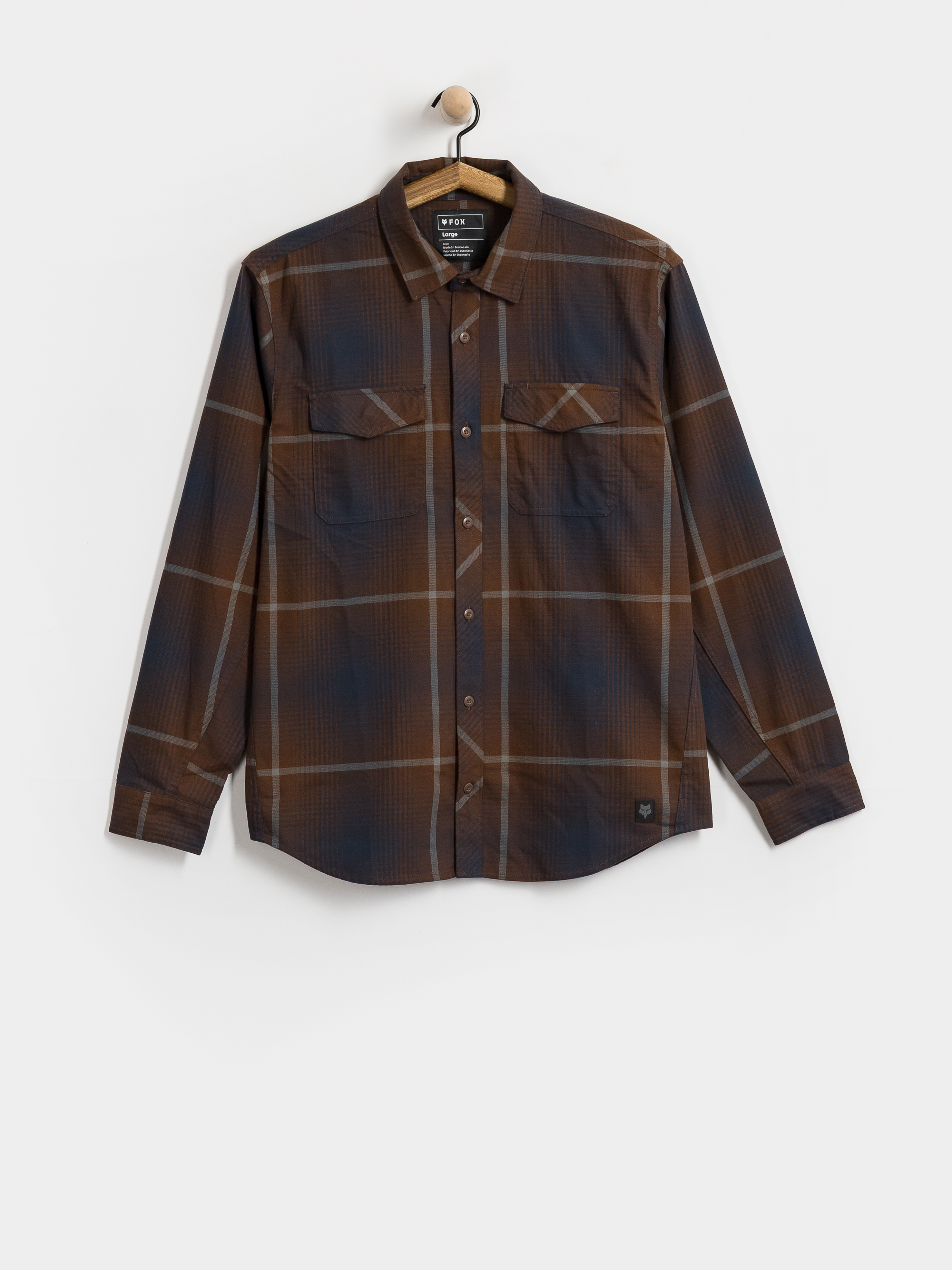 Fox Survivalist Fire Flannel Shirt (dark brown)
