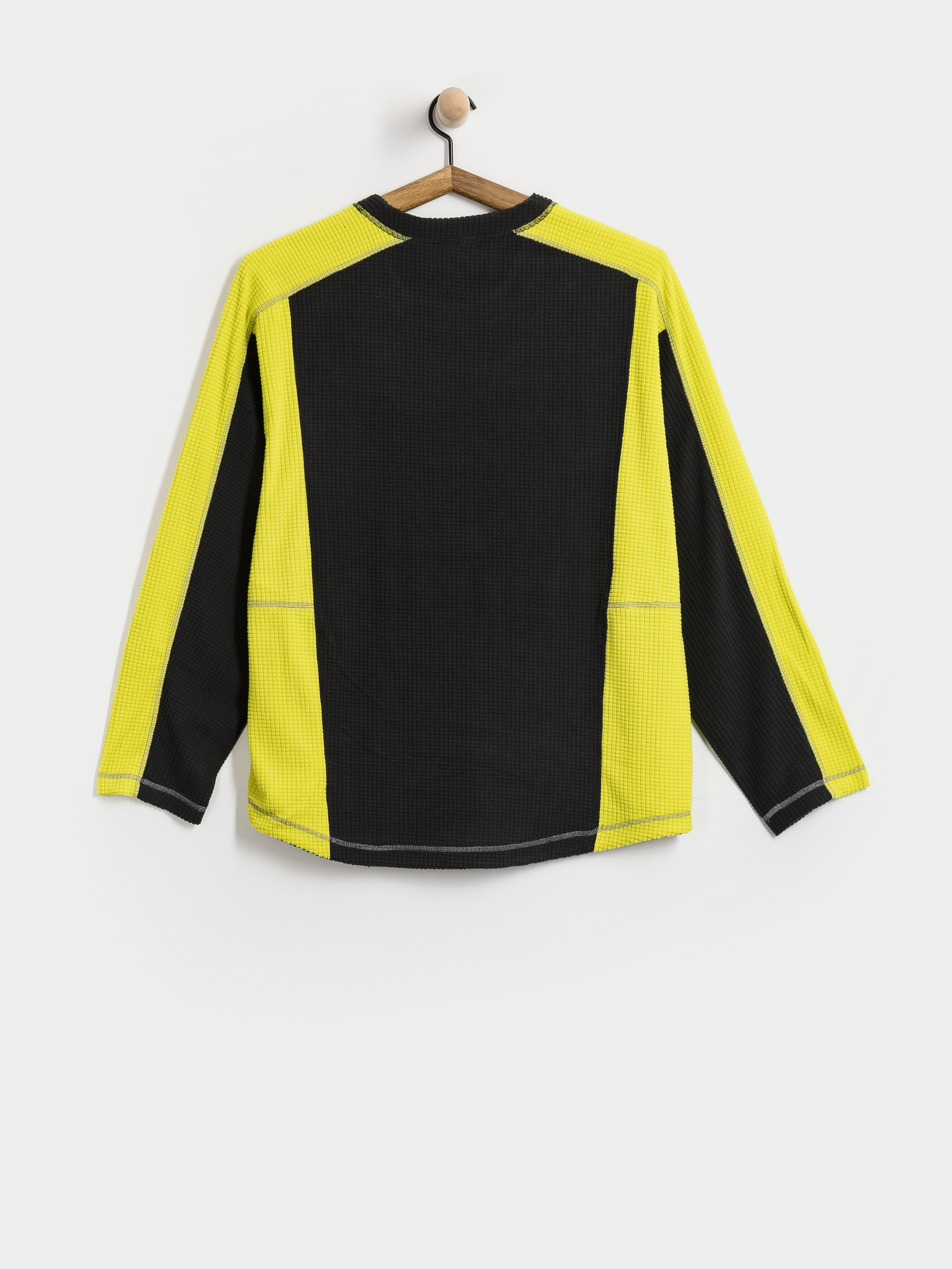 Polar Skate Grid Longsleeve (black/chartreuse)