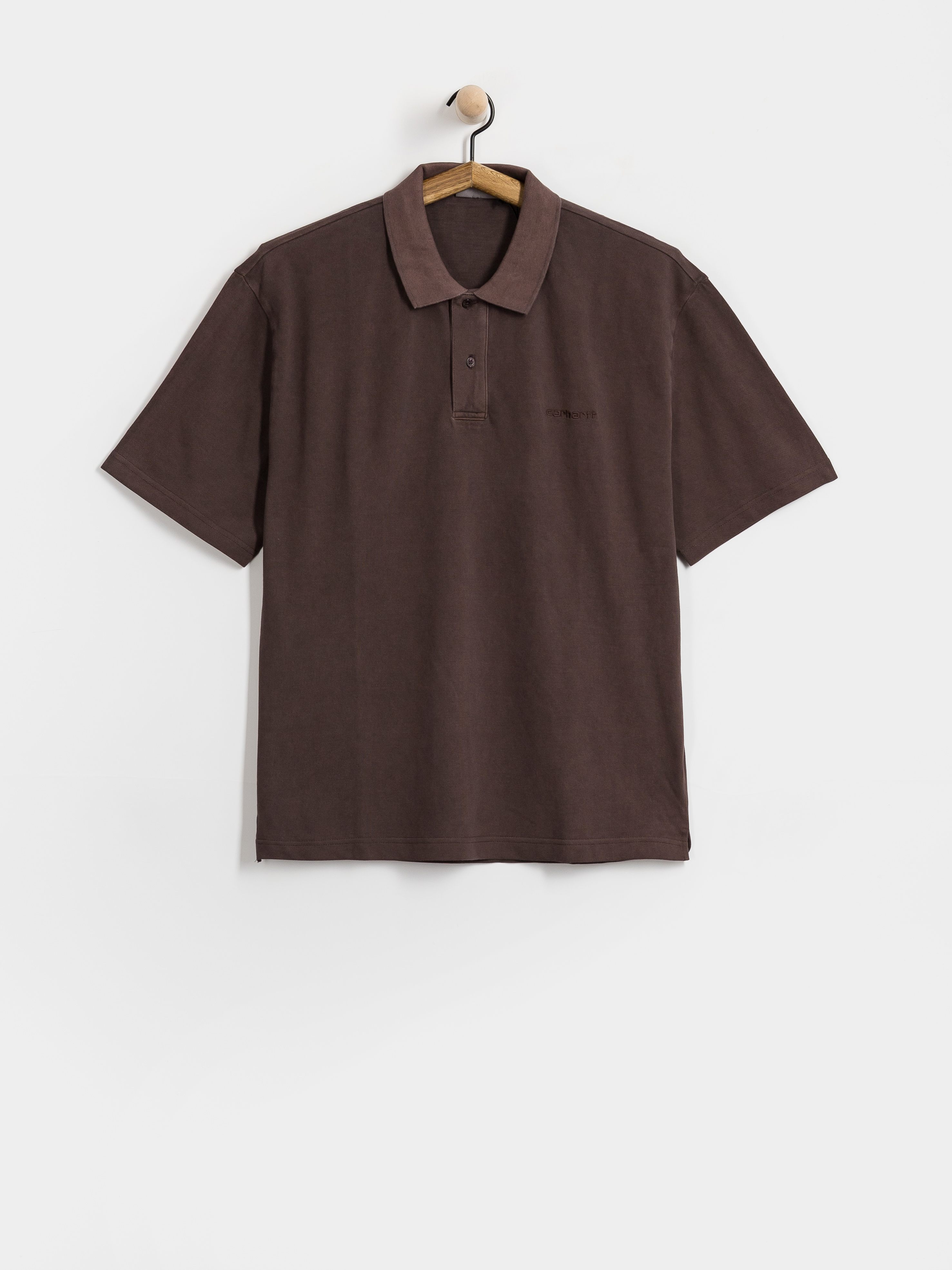 Carhartt WIP T-Shirt Wayne Polo (palisander/garment dyed)