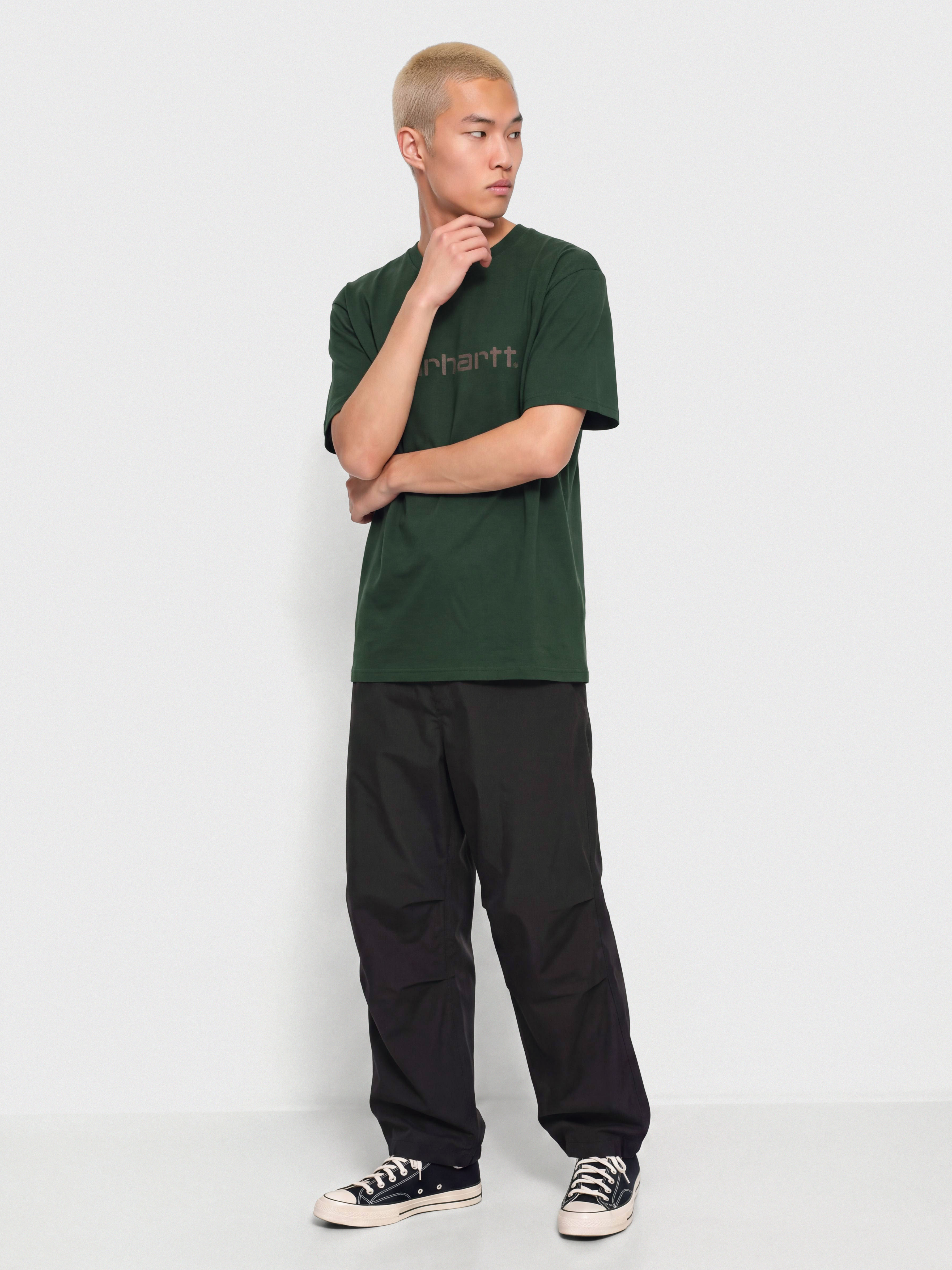 Carhartt WIP Script T-Shirt (dark scarab/palisander)