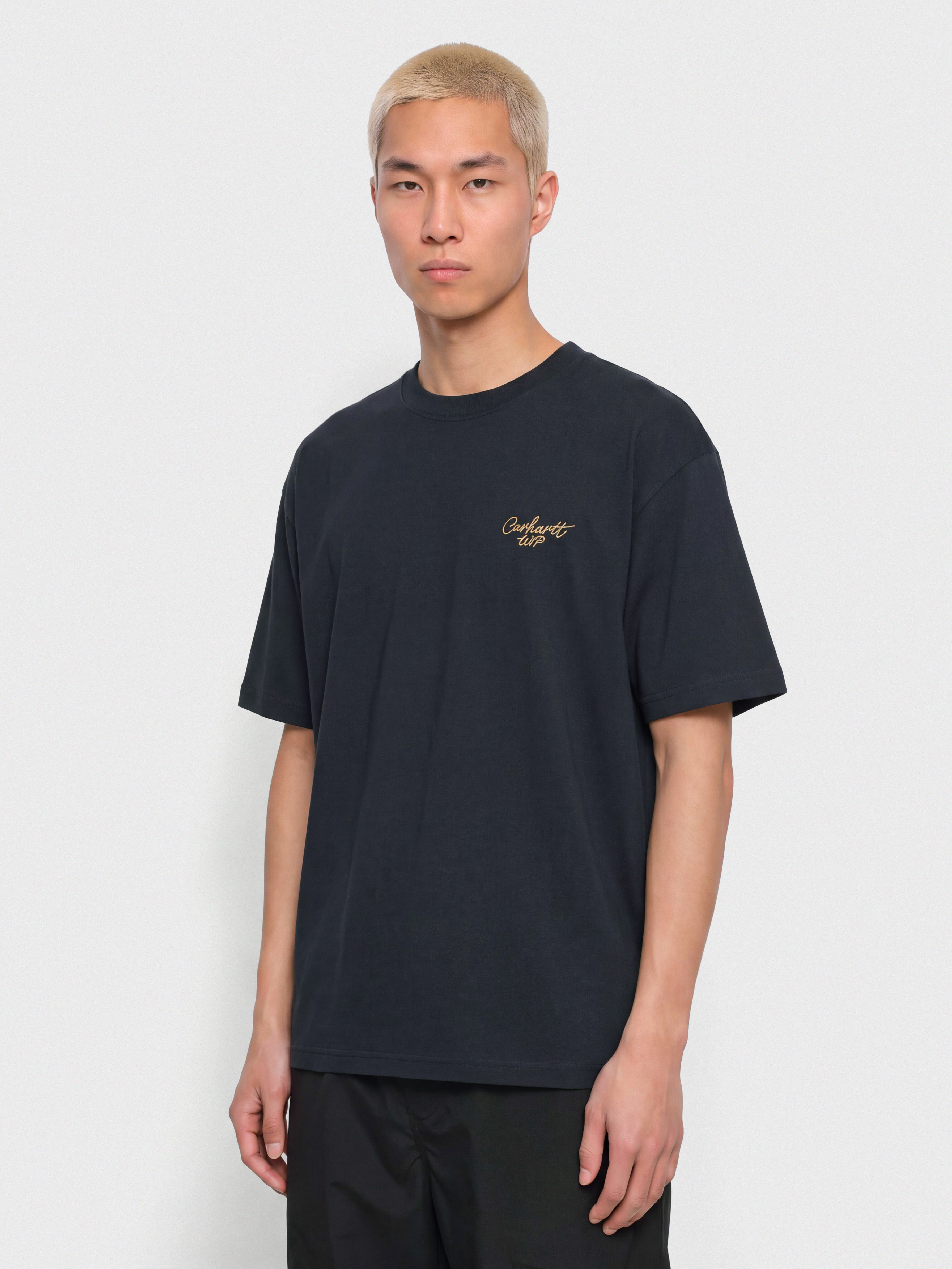 Carhartt WIP Signature Script T-Shirt (dark navy/wip dusty h)