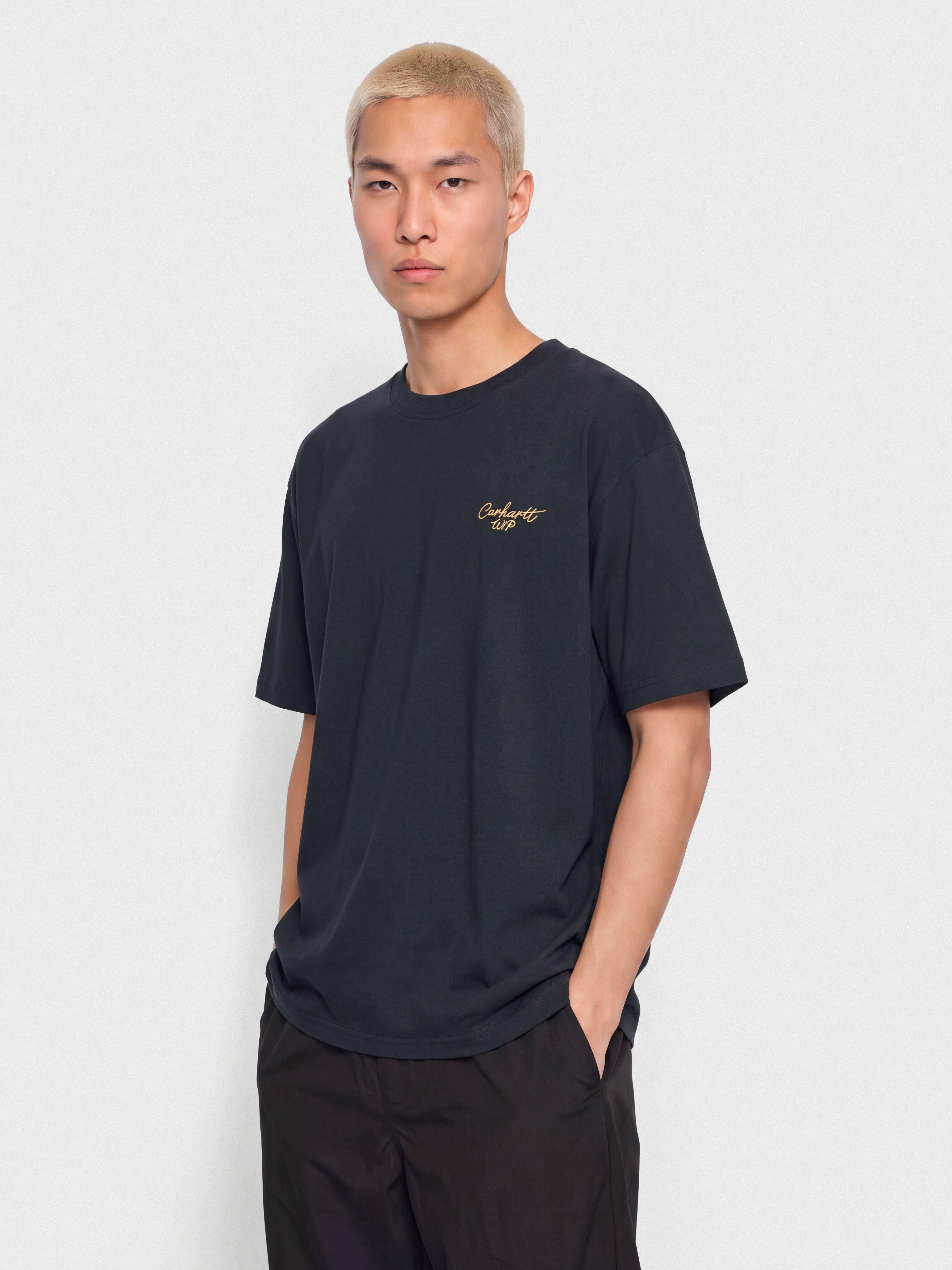 Carhartt WIP Signature Script T-Shirt (dark navy/wip dusty h)