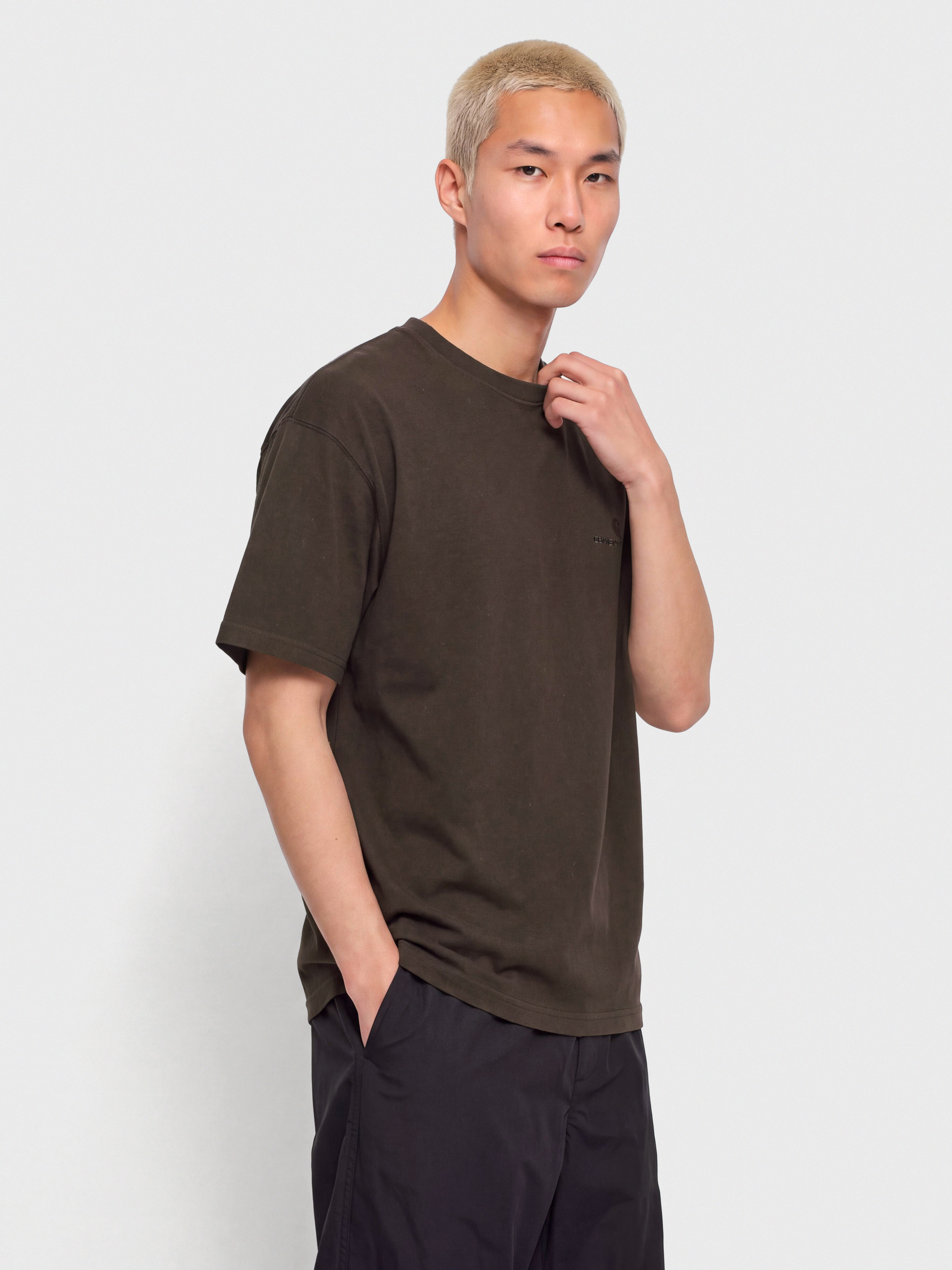 Carhartt WIP Lambert T-Shirt (tobacco/moon wash)