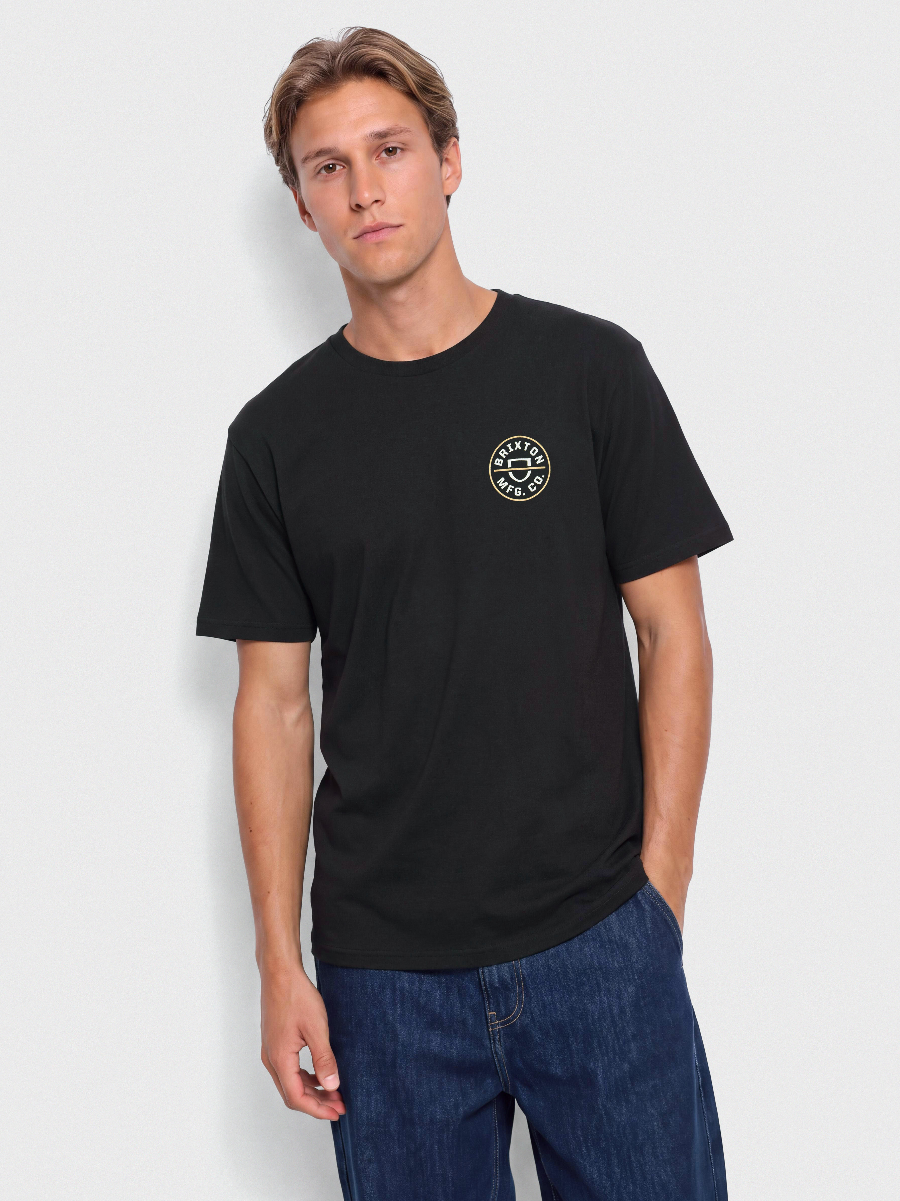 Brixton Oath V Stt T-shirt (black/off white/copper)