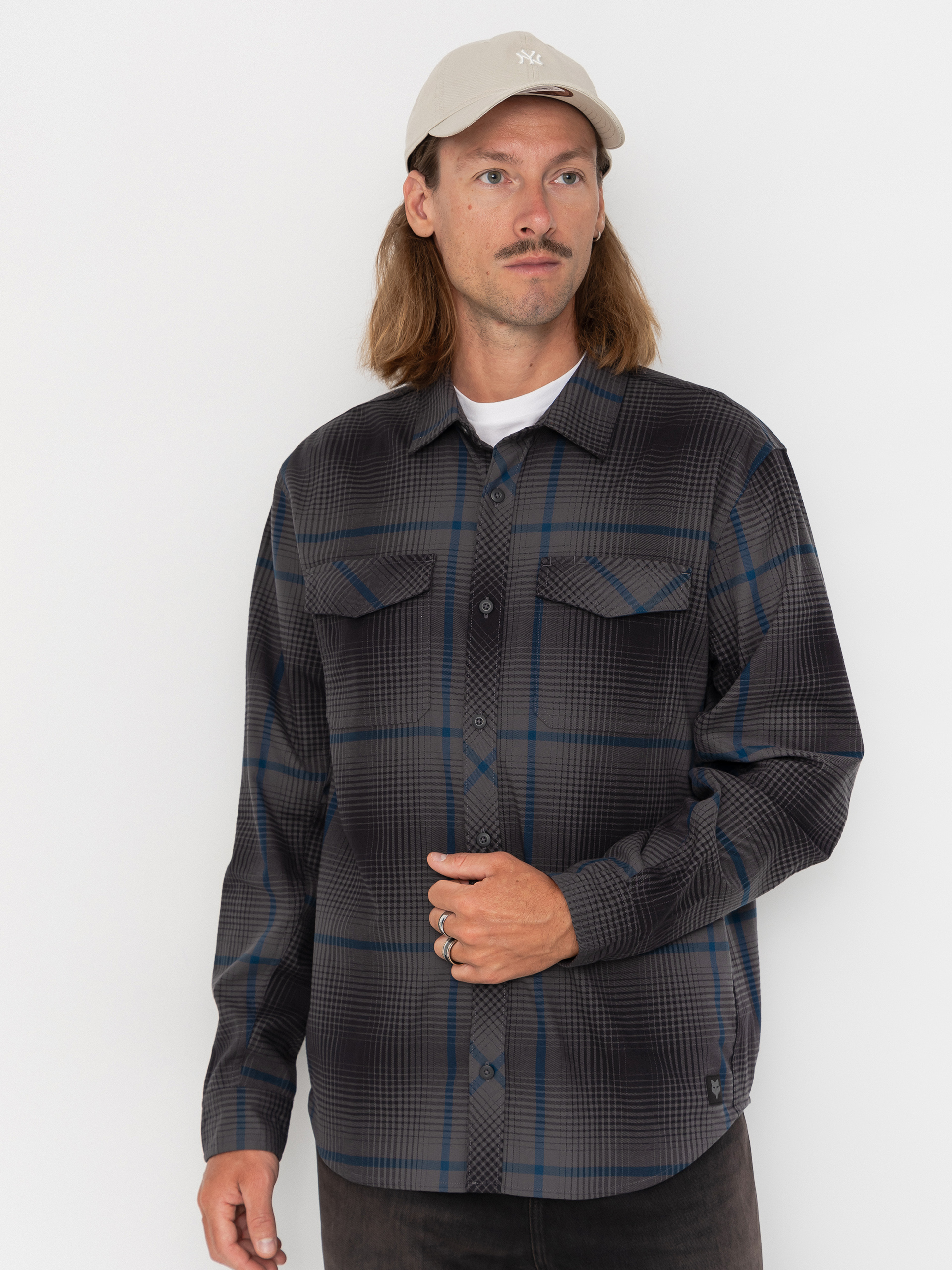 Fox Survivalist Fire Flannel Shirt (dark shadow)