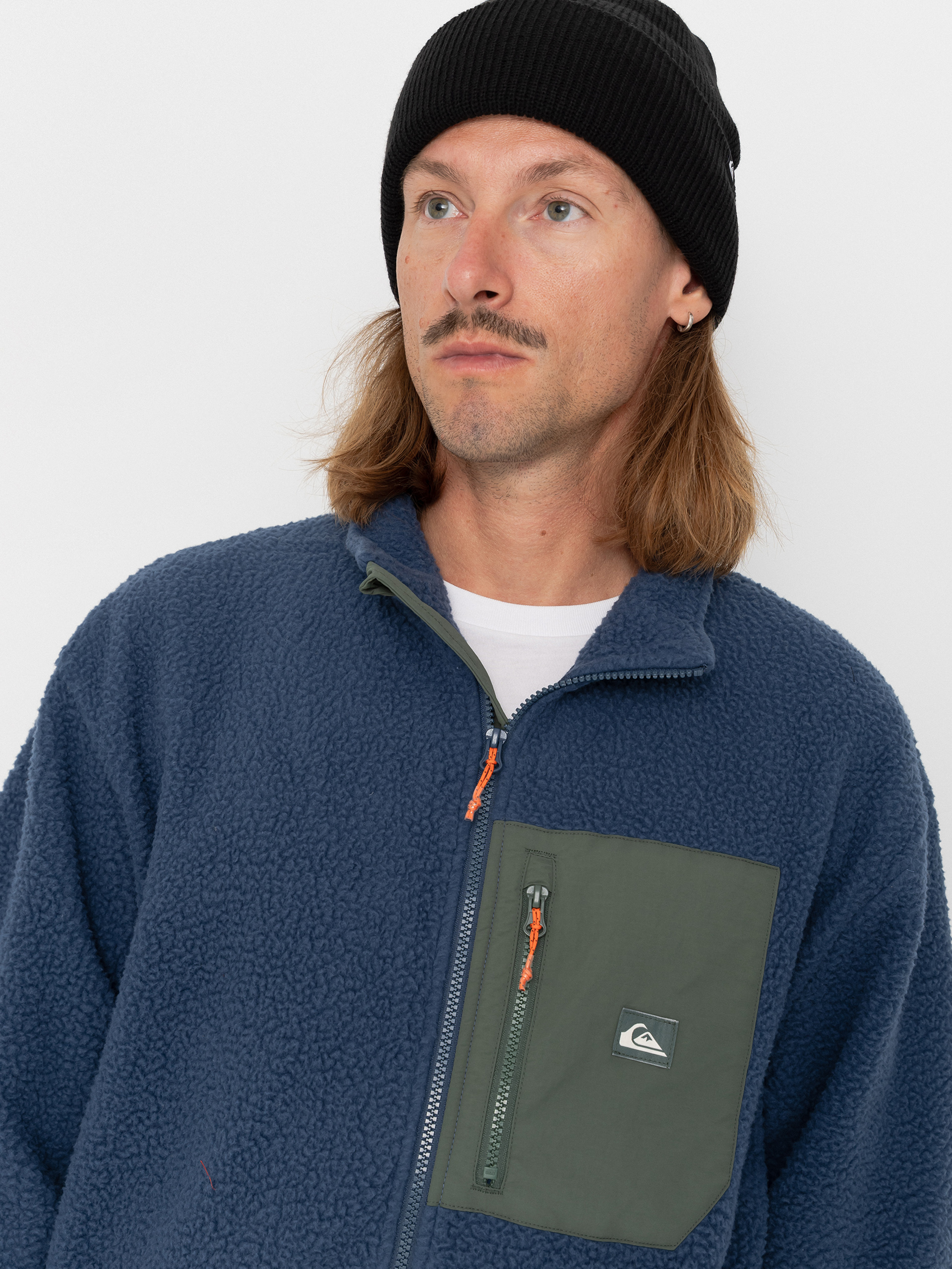 Herren Quiksilver Clean Coast Fz Fleece Jacke (dark denim)