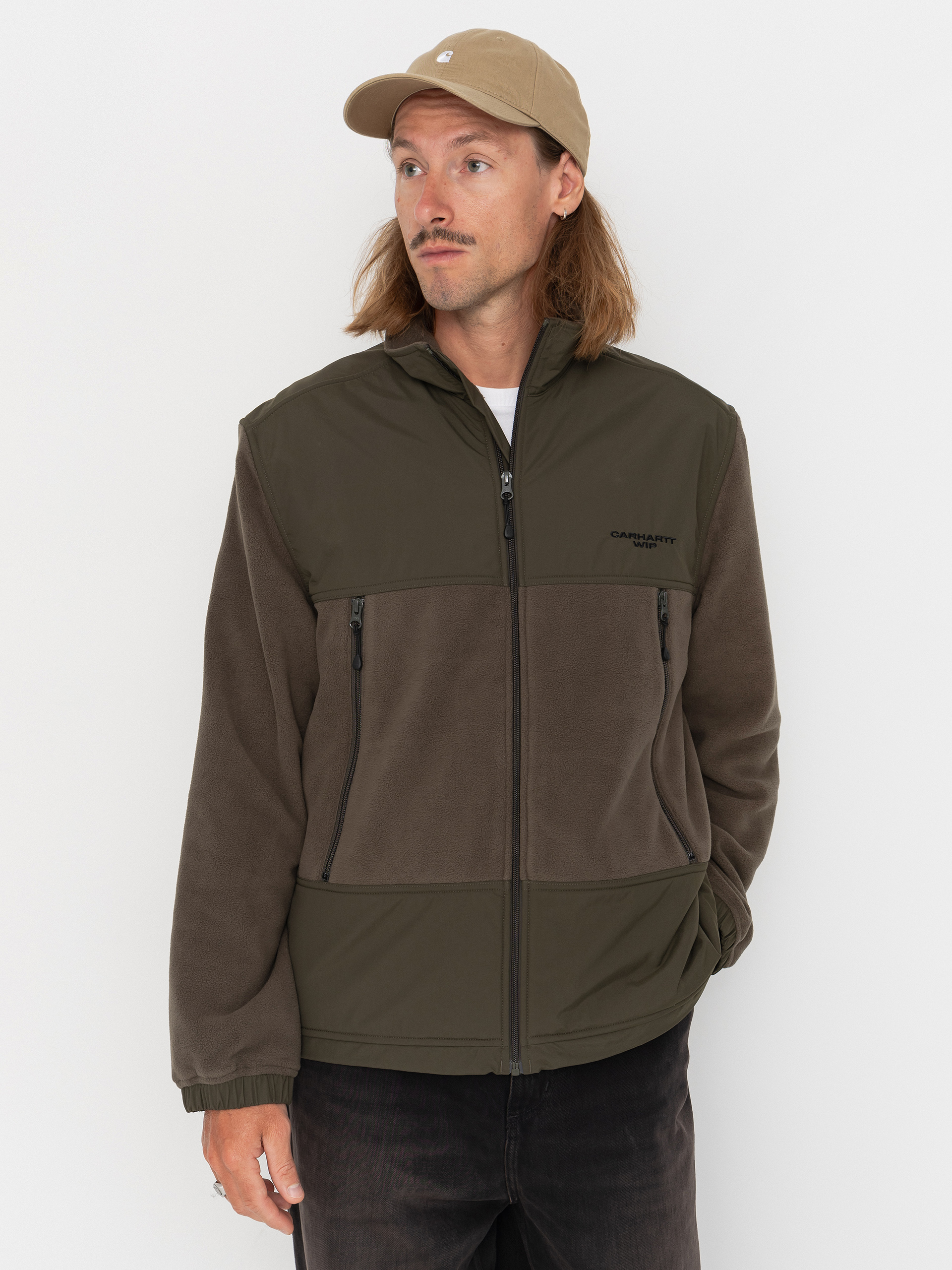 Carhartt WIP Fleece Jacke Edmore (cypress/black)