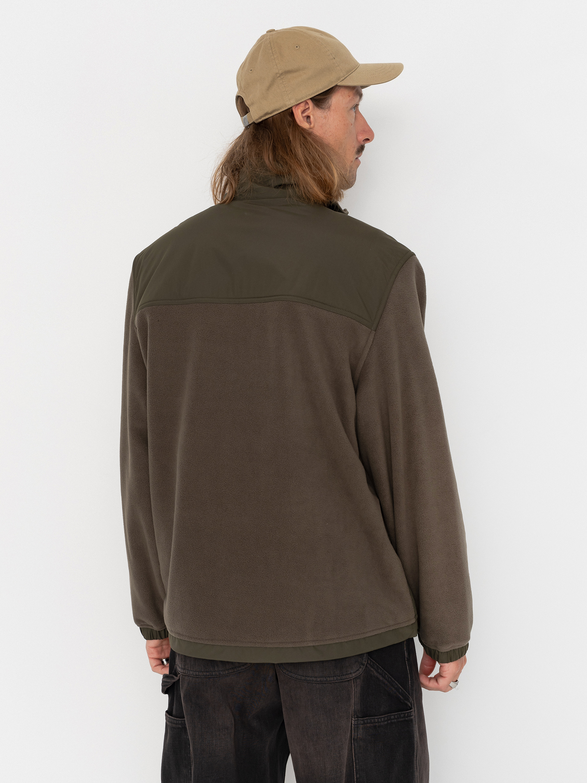 Herren Carhartt WIP Fleece Jacke Edmore (cypress/black)