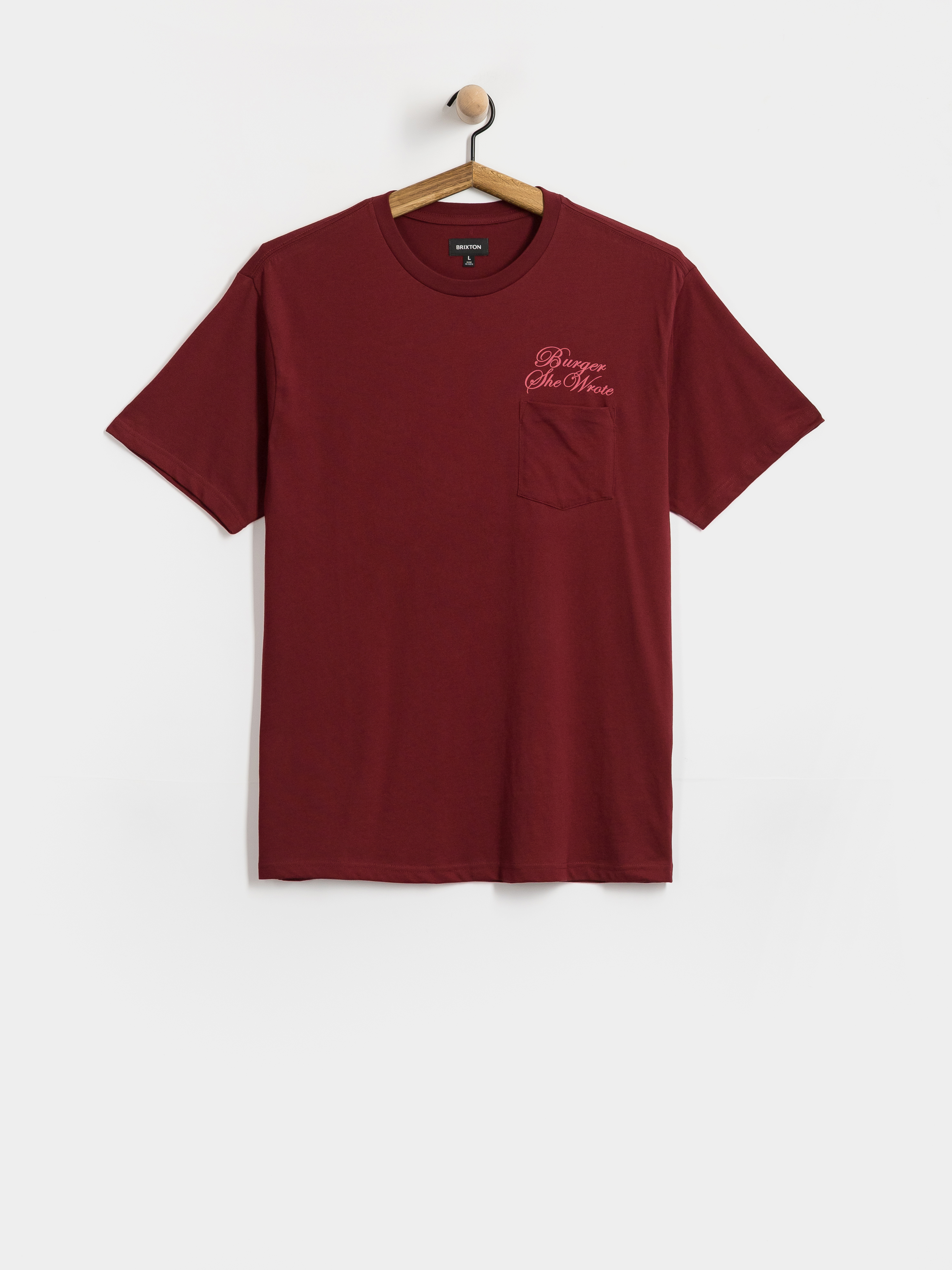 Brixton Burger She Wrote Pocket T-Shirt (burgundy)