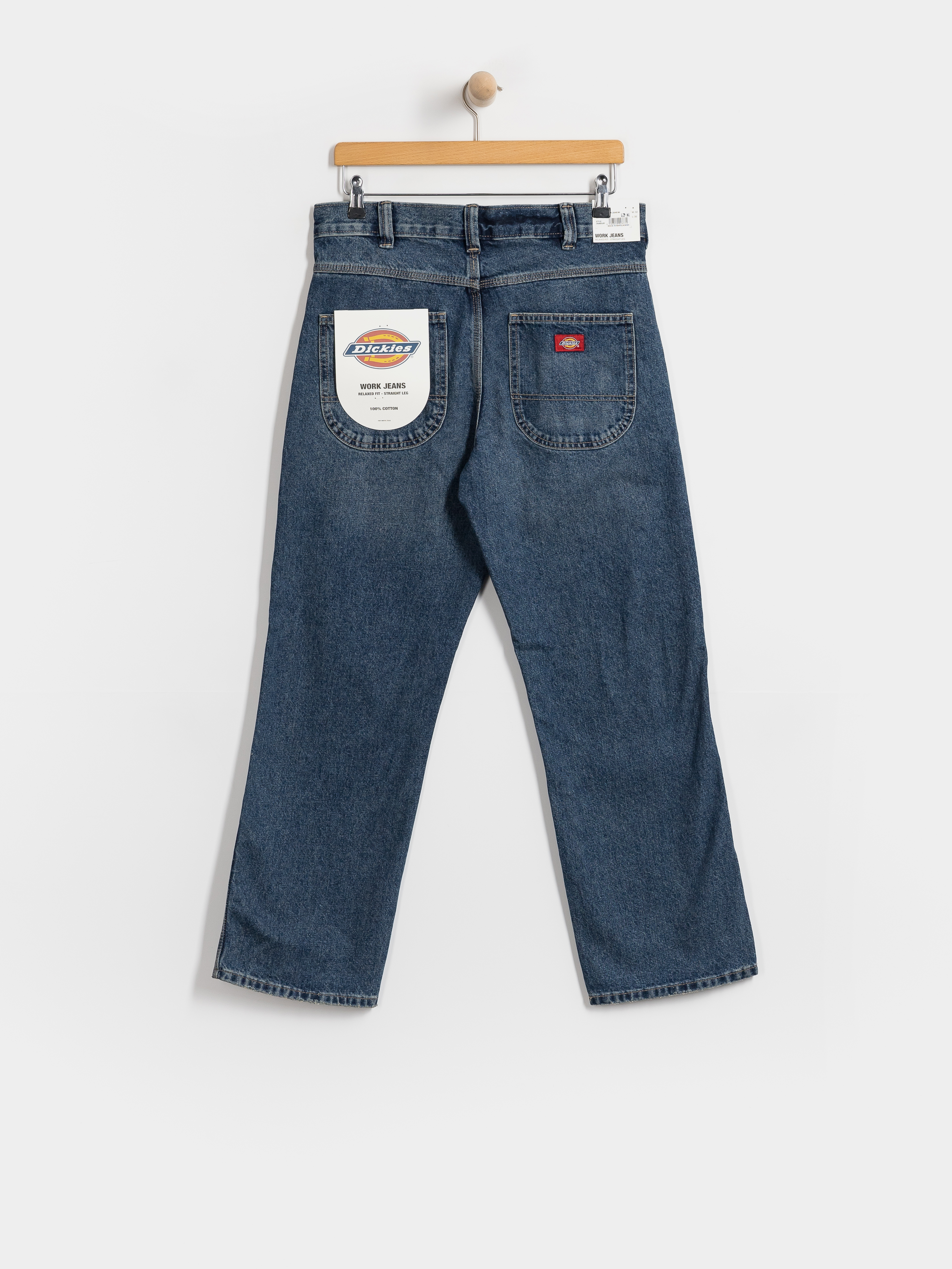 Dickies 954 Relaxed Straight Work Pants (mid blue fade wash)