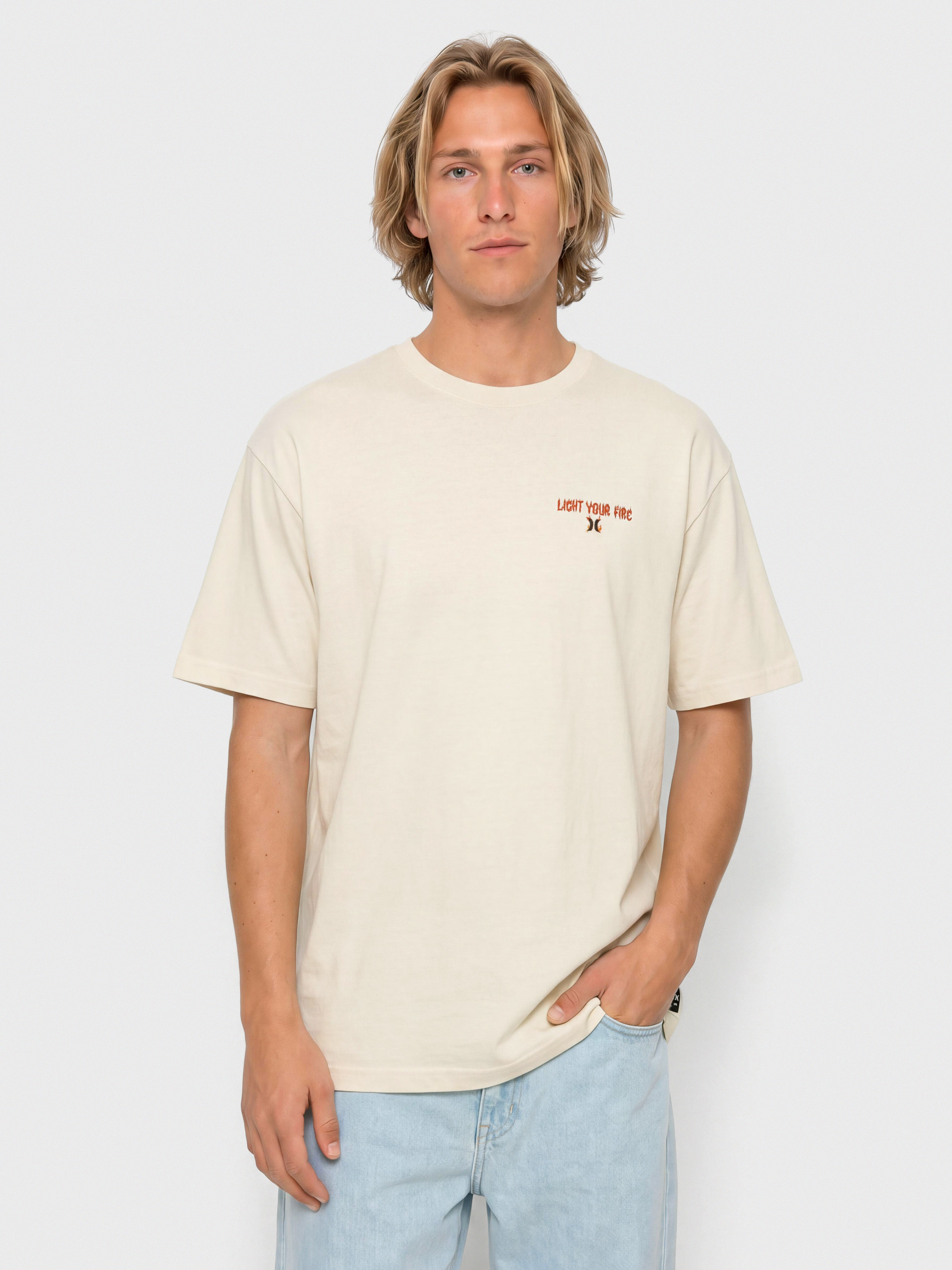 Hurley T-Shirt Built Fire Peace (white)