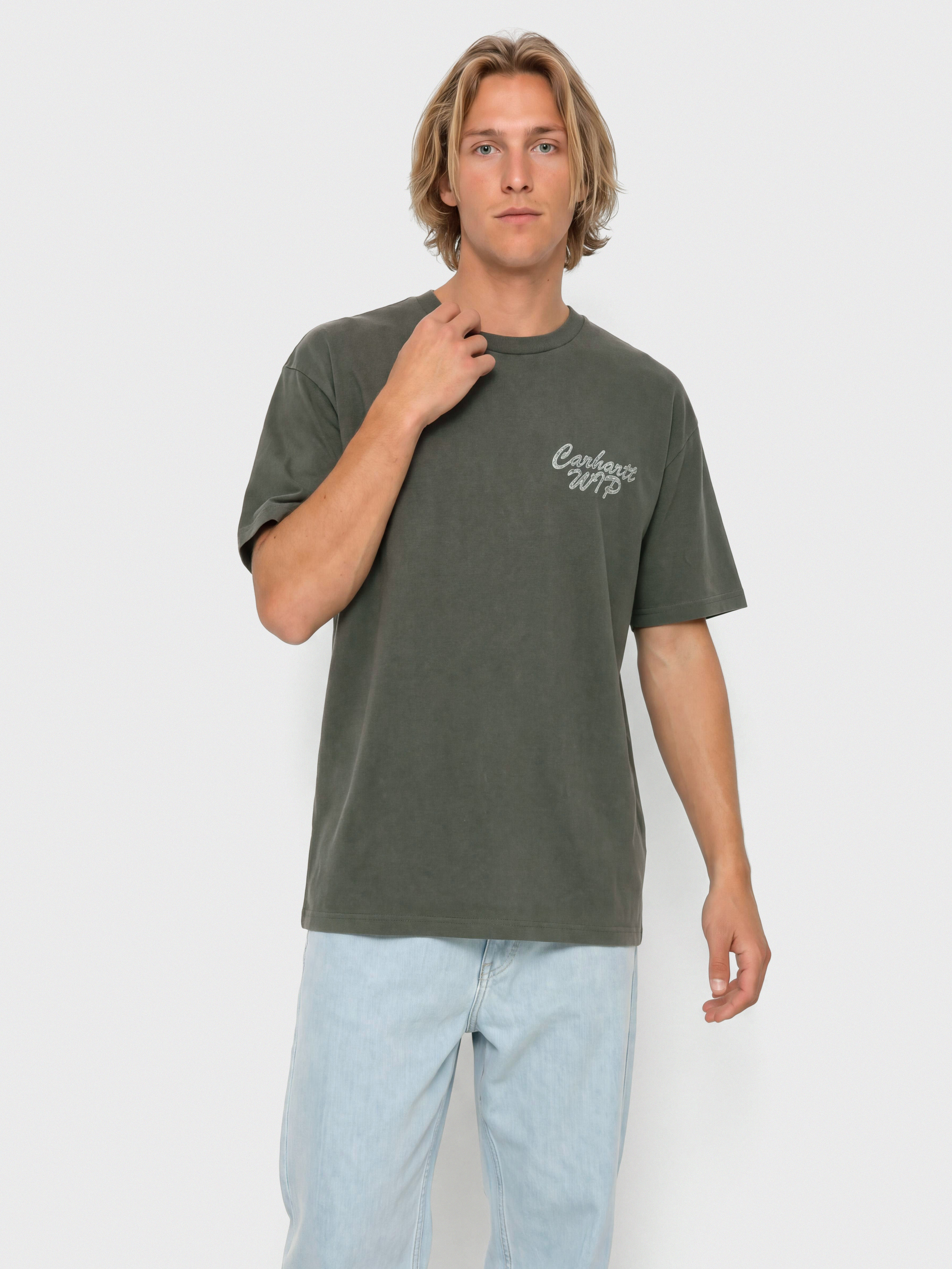 Carhartt WIP Hatching Script T-Shirt (black/garment dyed)