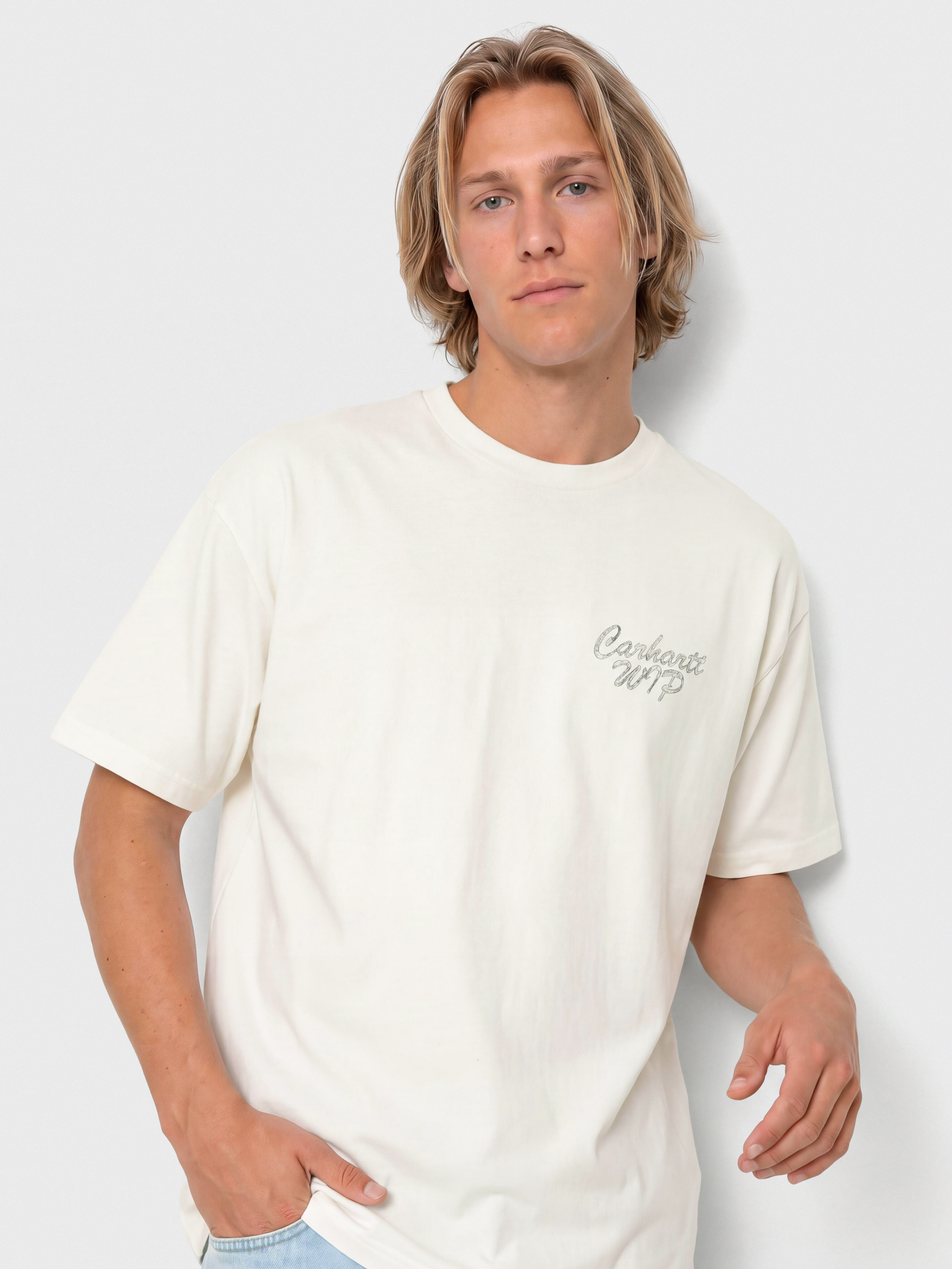 Carhartt WIP Hatching Script T-Shirt (wax/garment dyed)