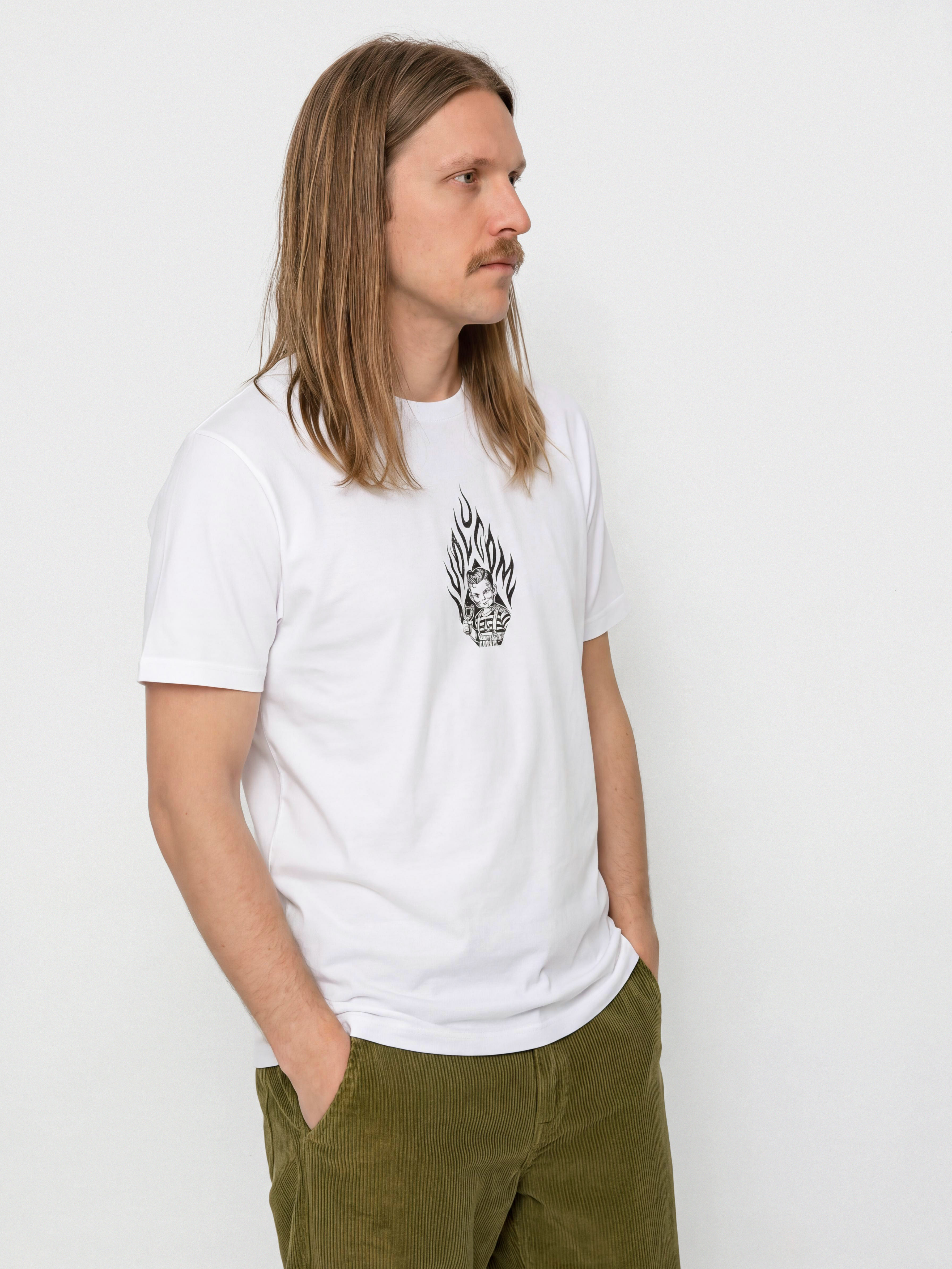 Volcom T-Shirt Firecar (white)