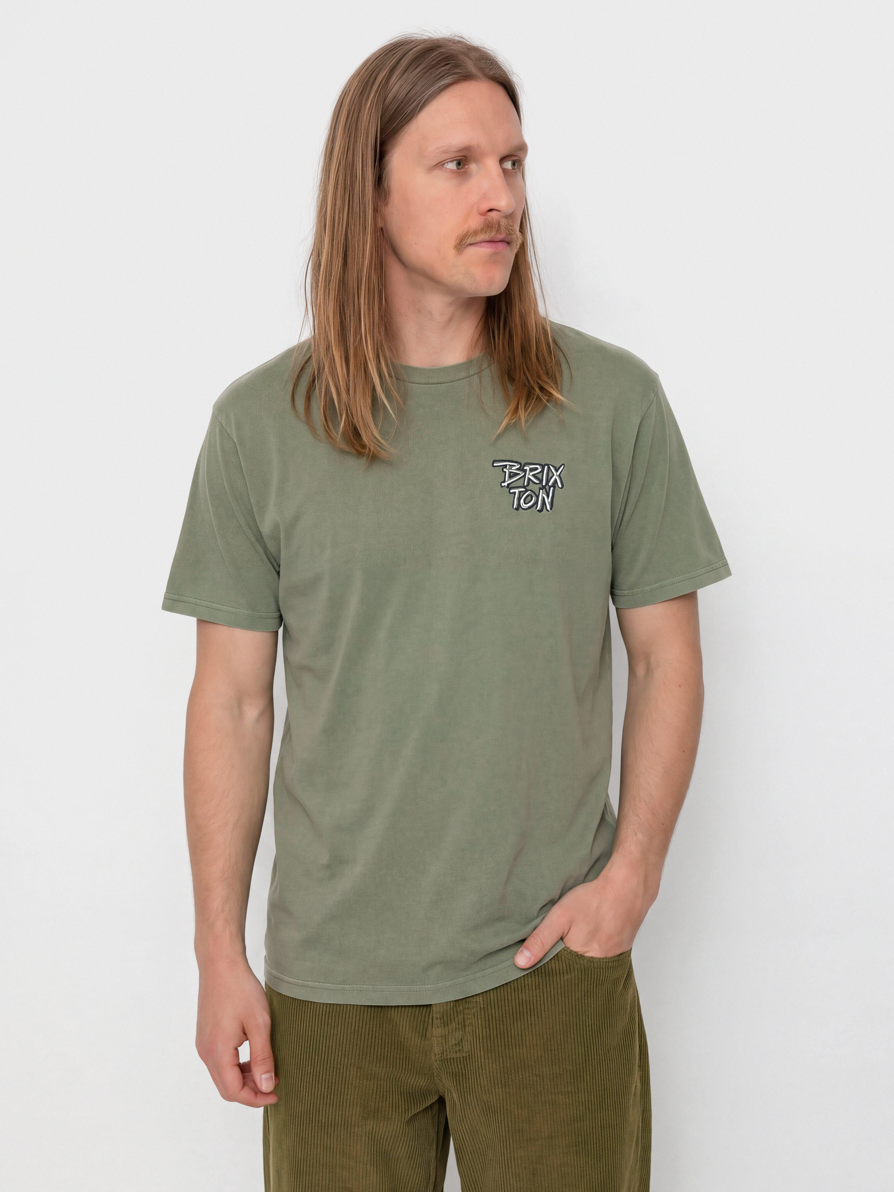 Brixton T-Shirt Rockton Stnd (olive surplus worn wash)