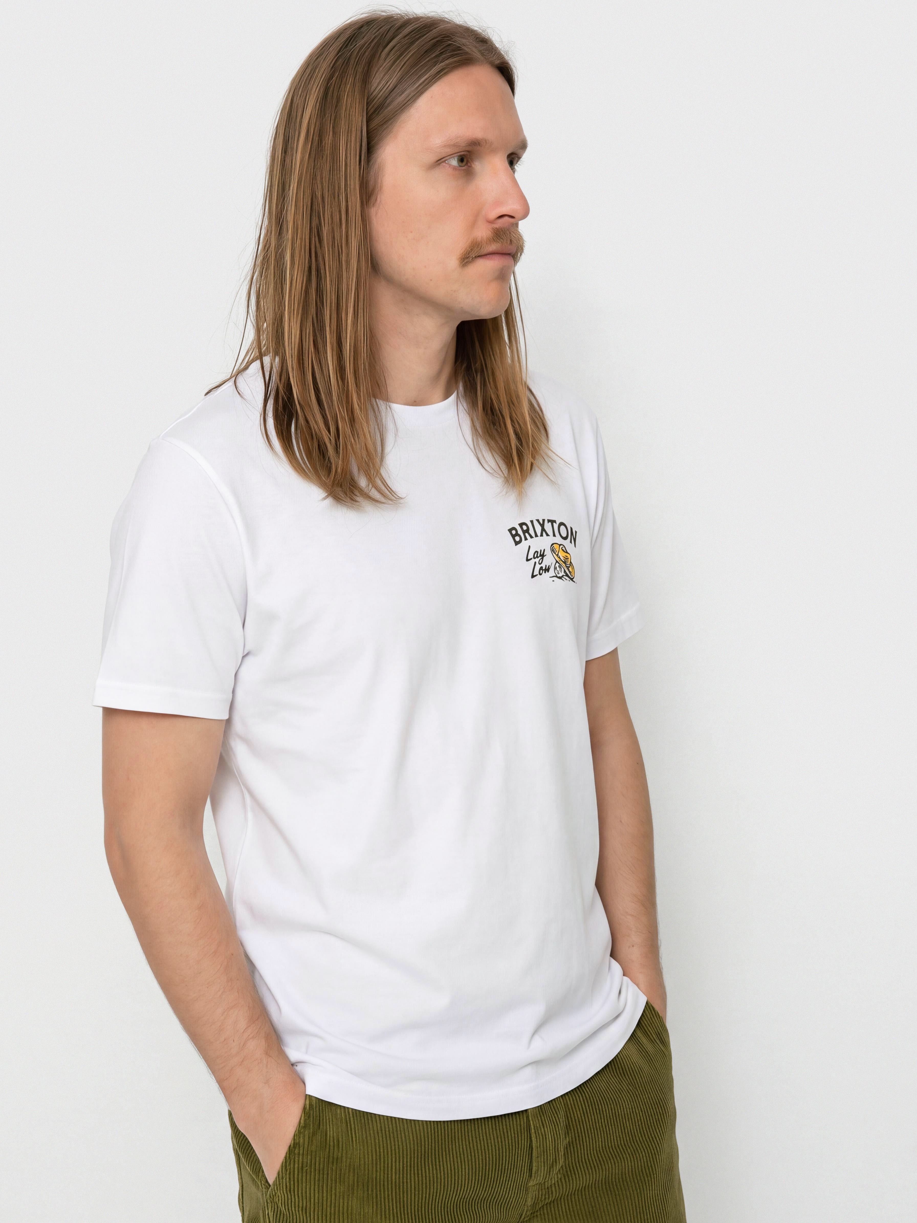 Brixton T-Shirt Lay Low Stnd (white)