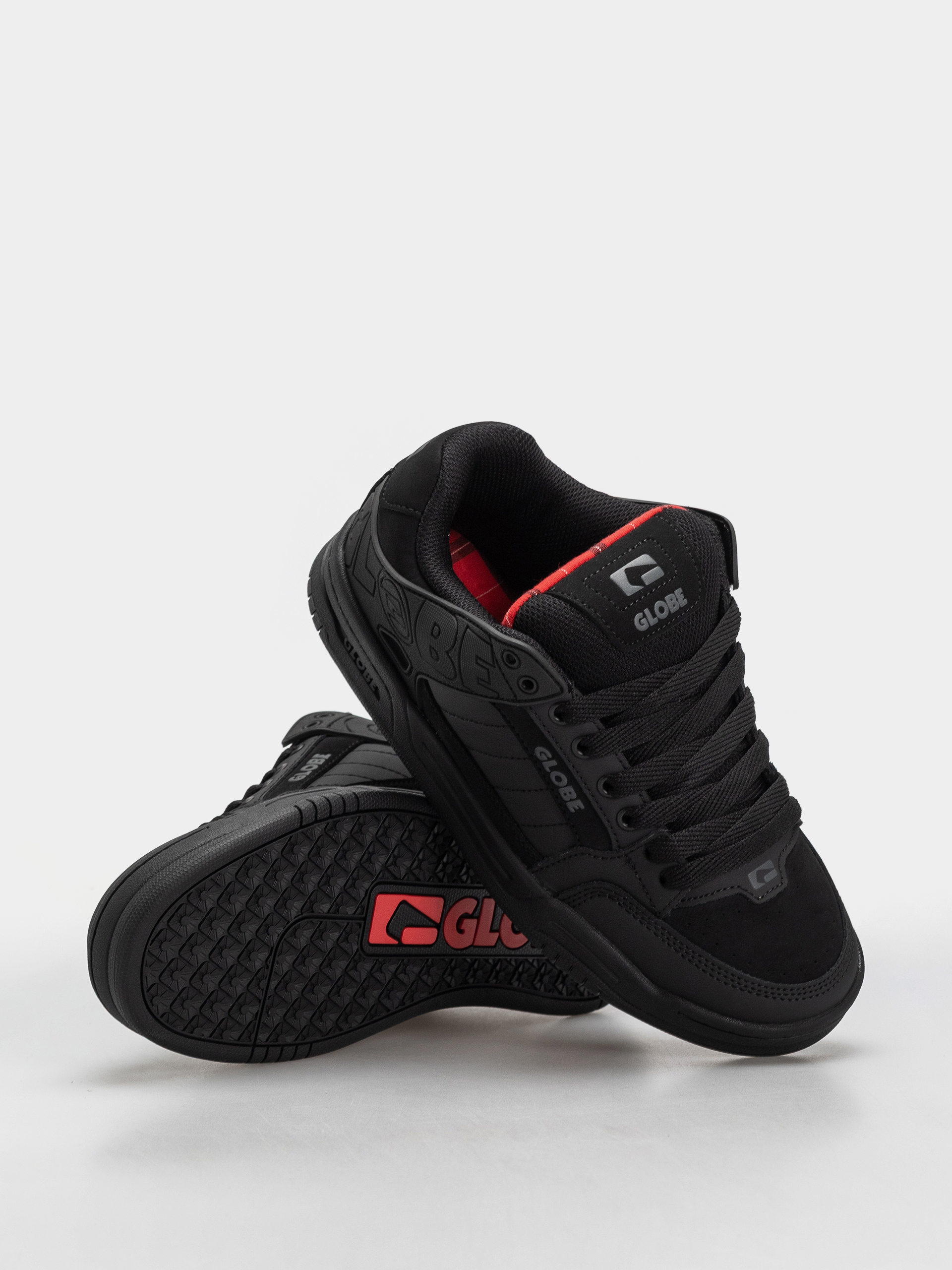 Globe Shoes Tilt (black/red/tartan)