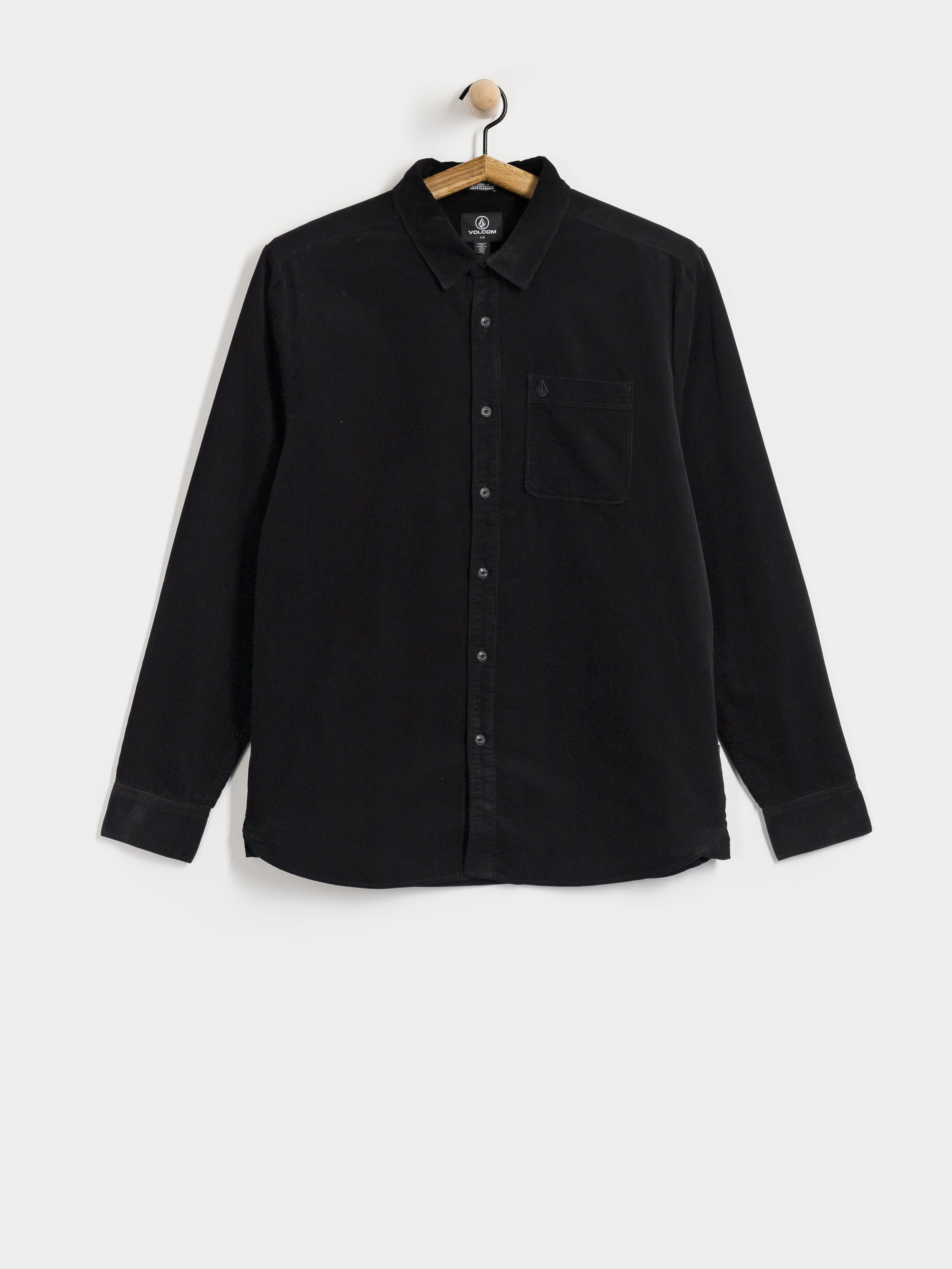 Volcom Zander Cord Ls Shirt (black combo)