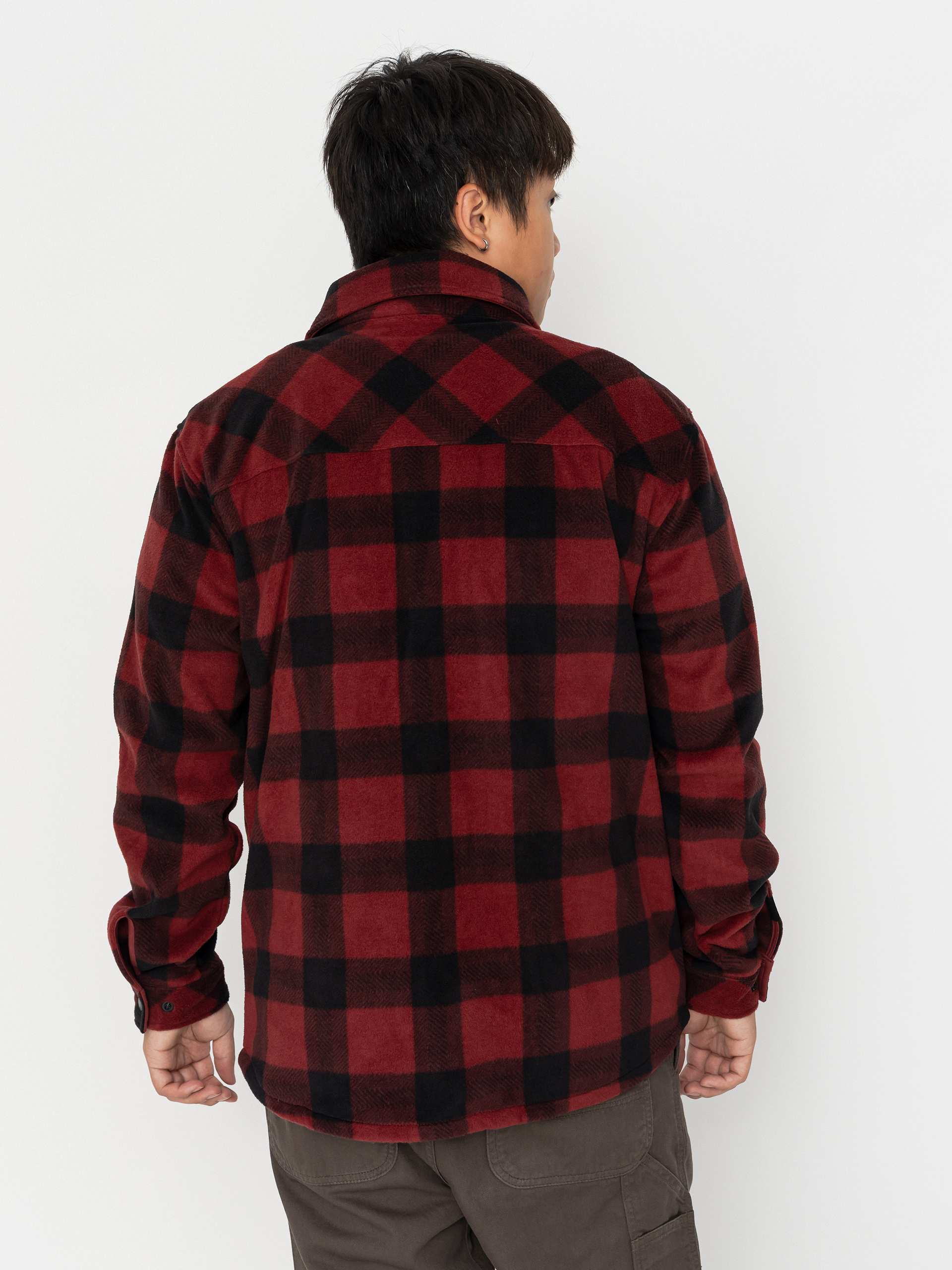 Mens Quiksilver Venture Polar Fleece Shirt Fleece  (venture polar oxblood)