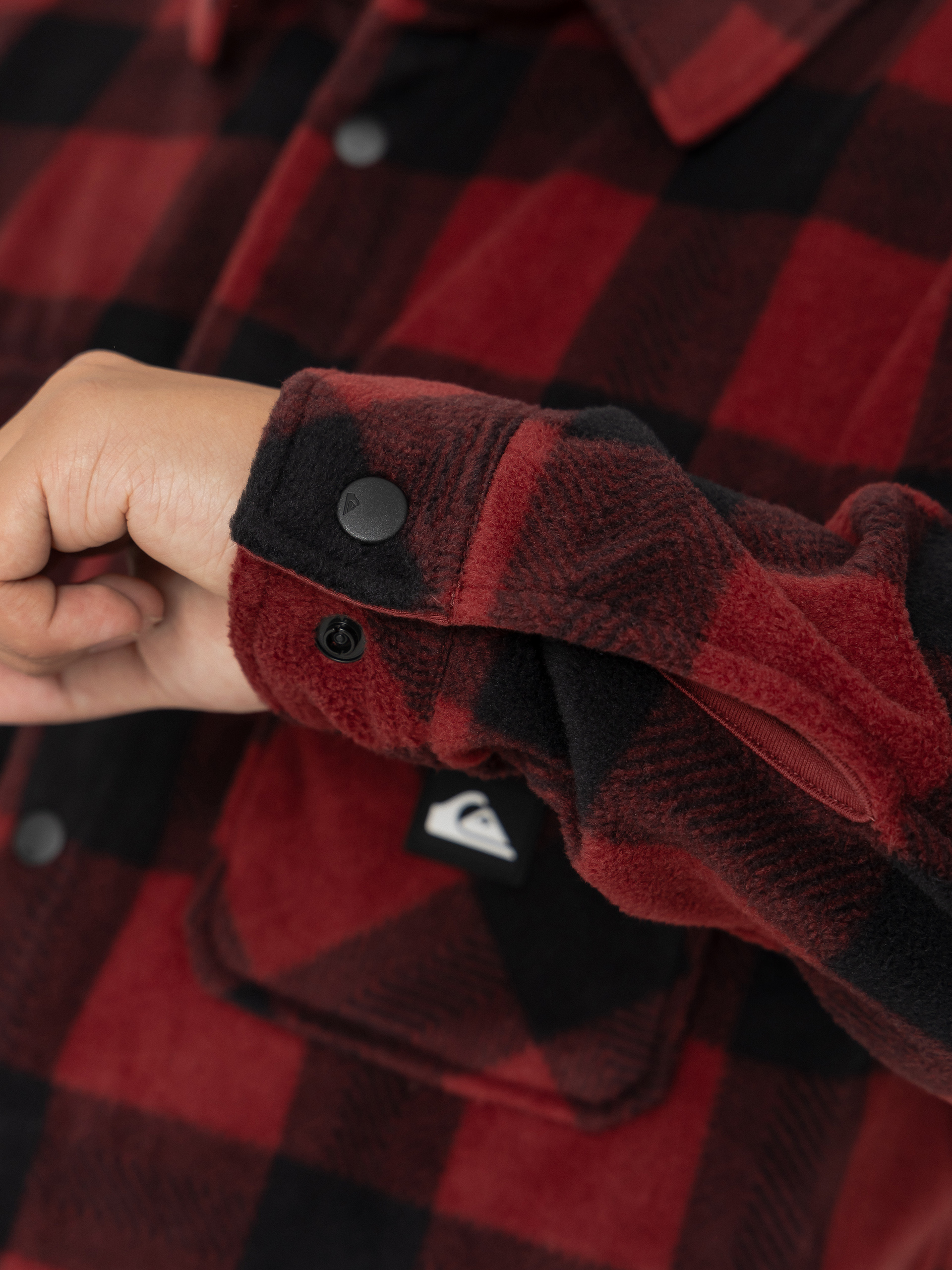 Herren Quiksilver Venture Polar Fleece Shirt Fleece Jacke (venture polar oxblood)