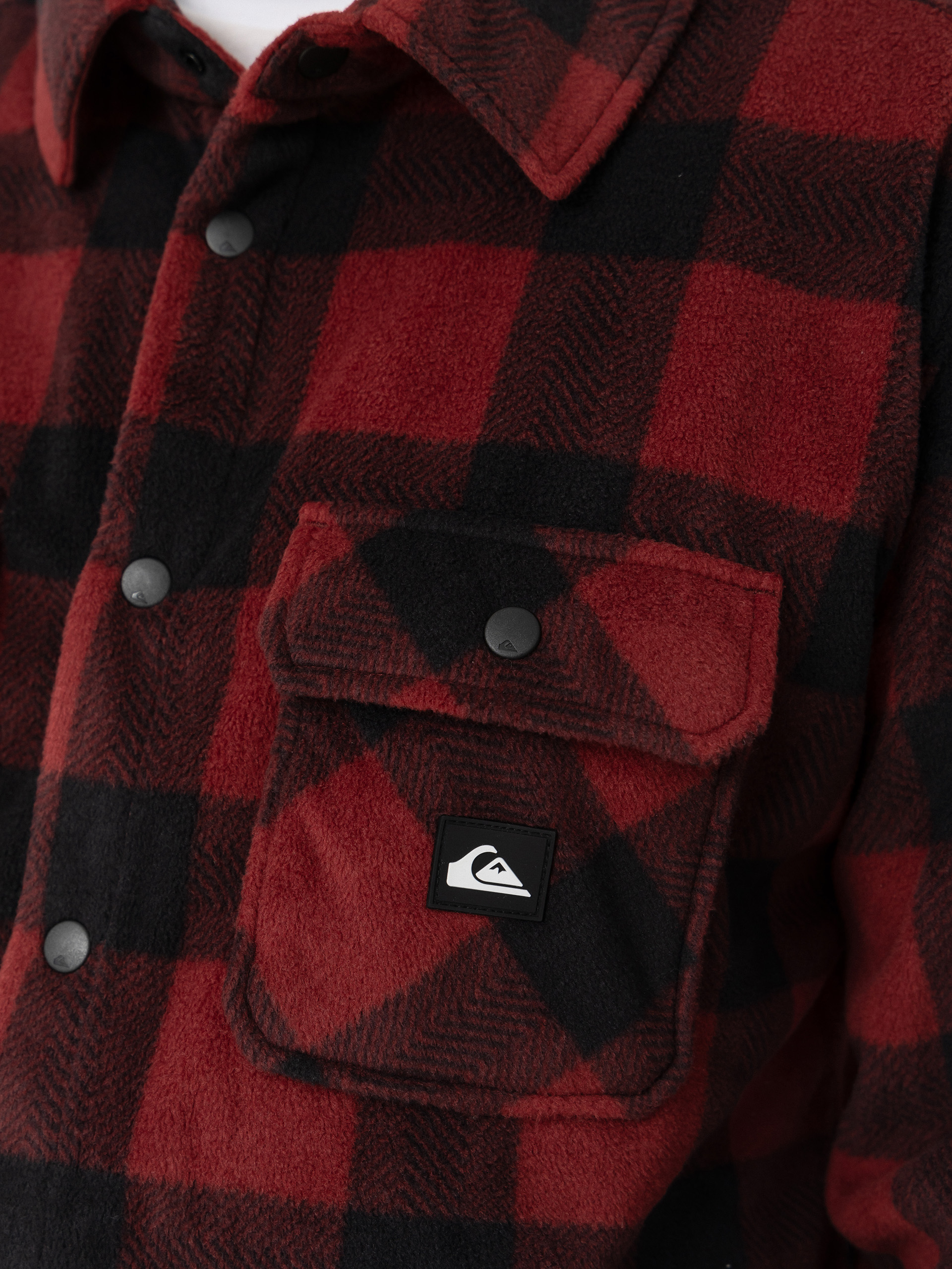 Herren Quiksilver Venture Polar Fleece Shirt Fleece Jacke (venture polar oxblood)