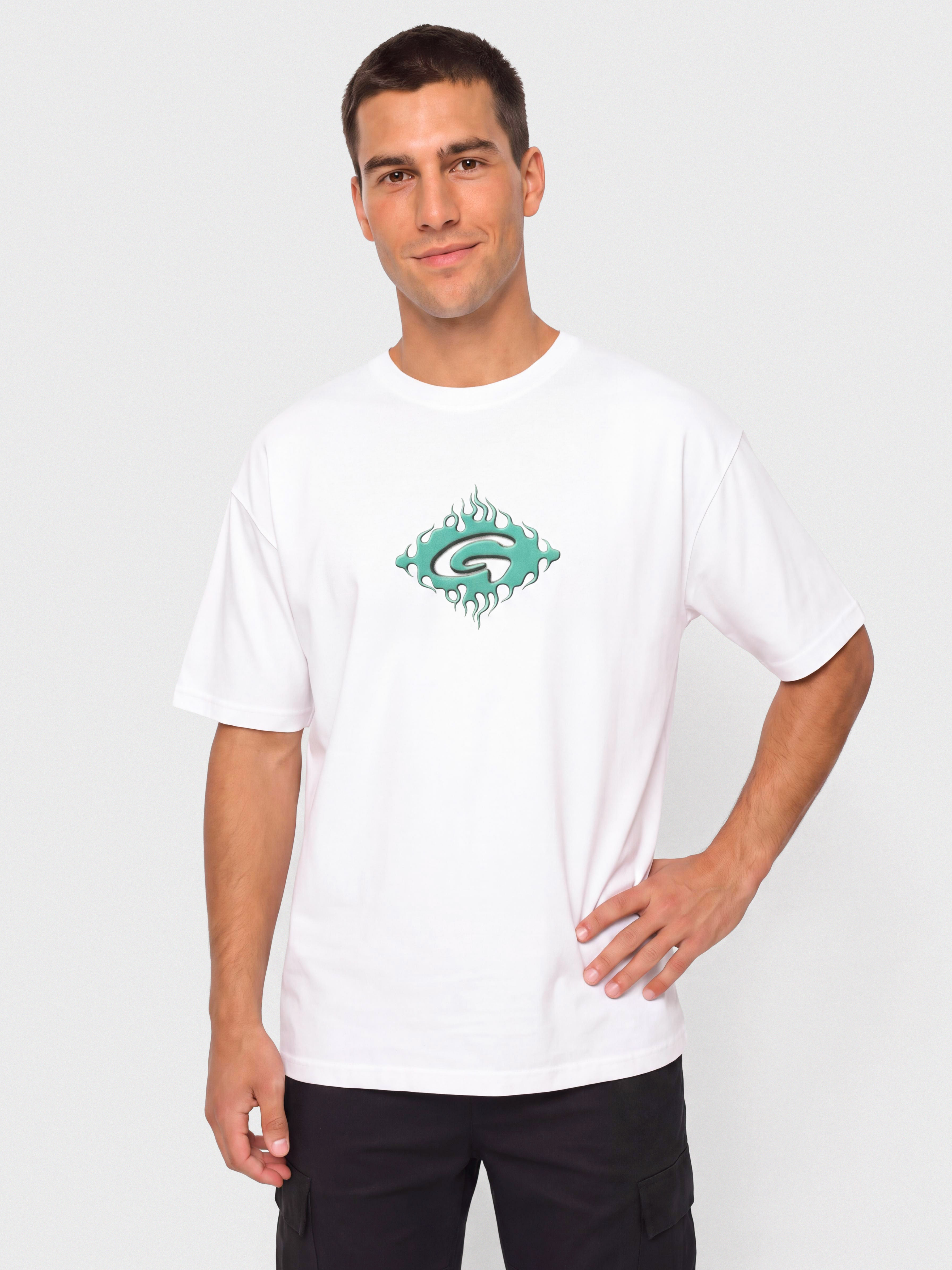Gramicci T-Shirt Flames (white)