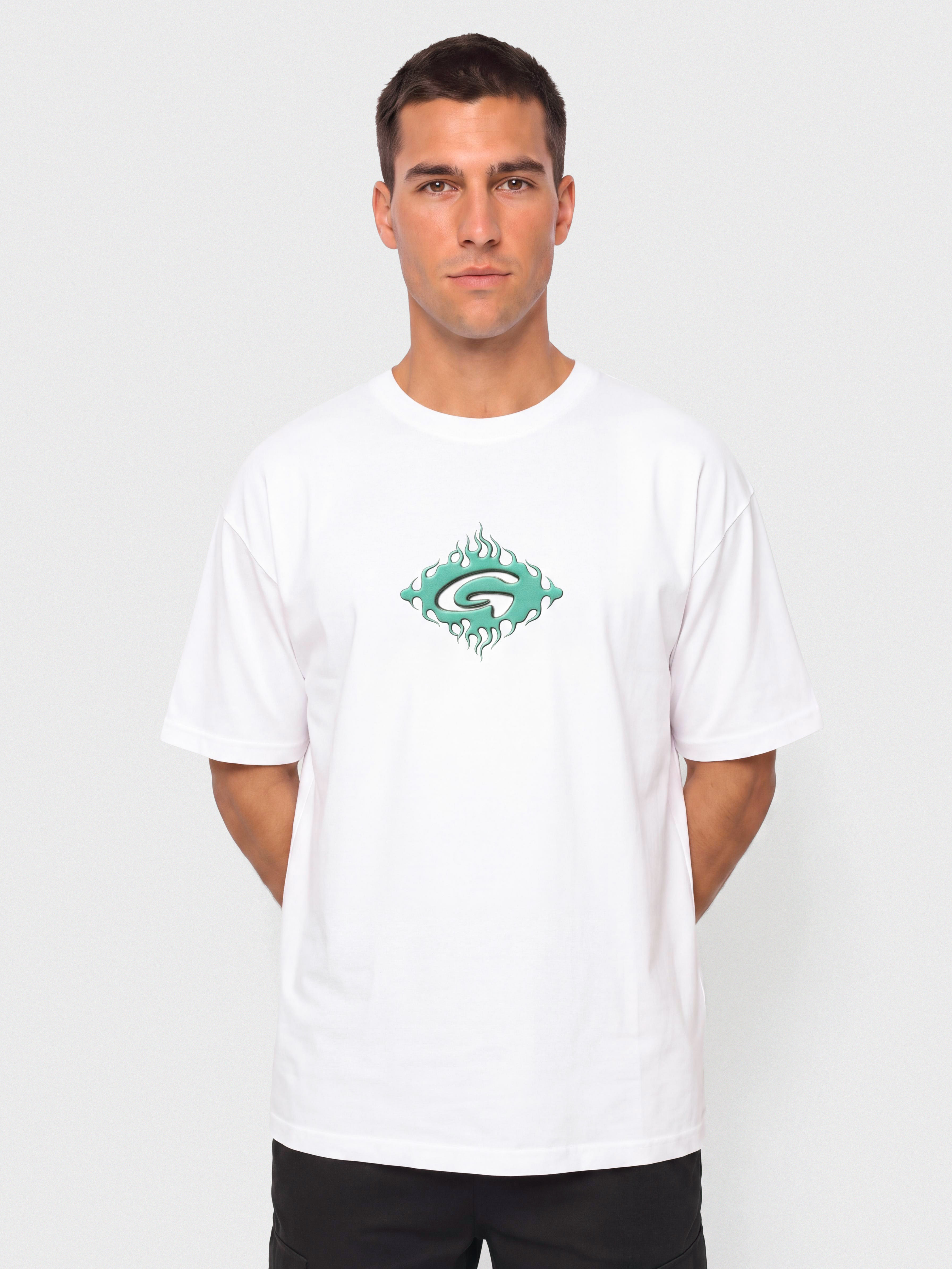 Gramicci T-Shirt Flames (white)