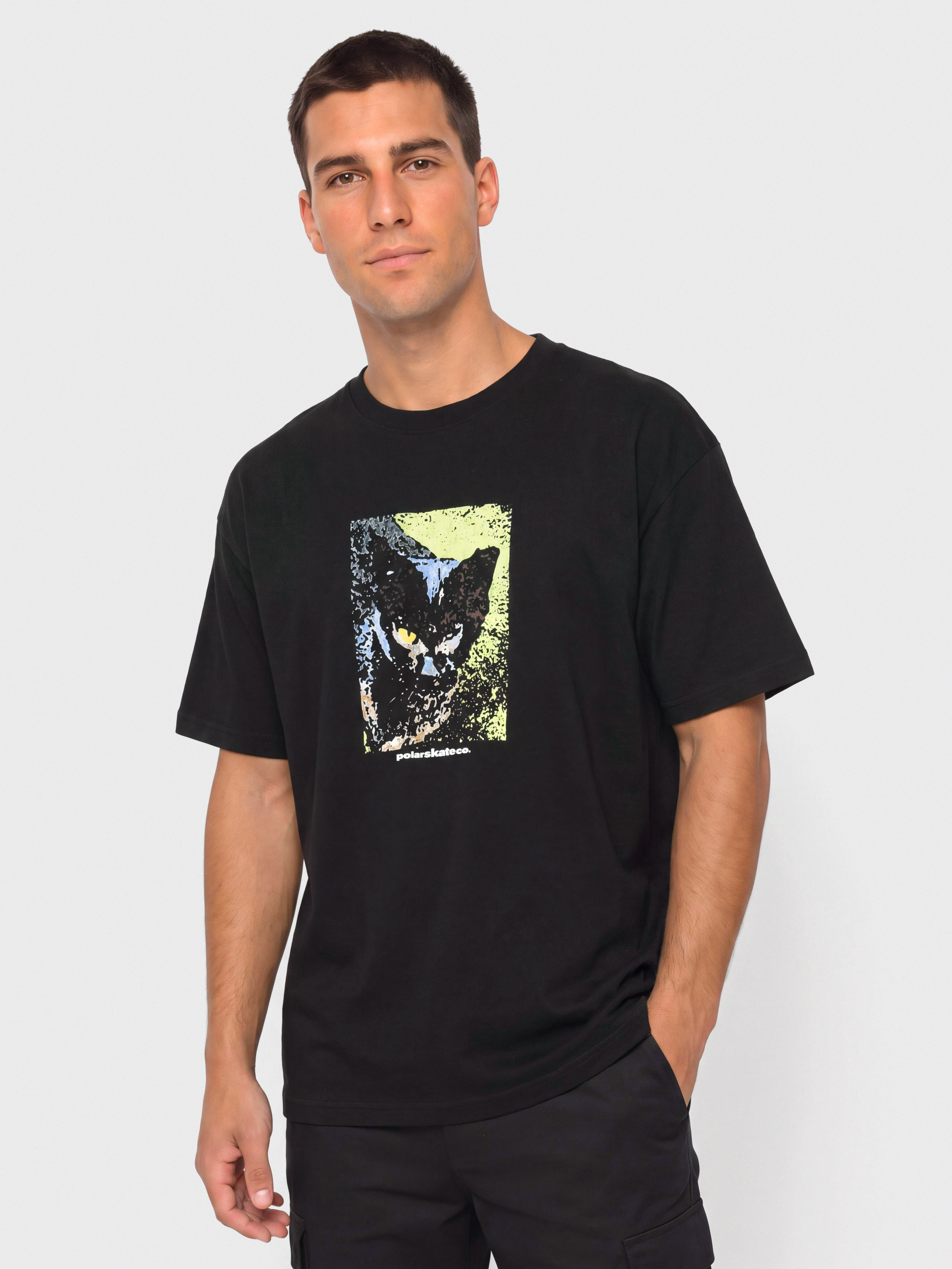 Polar Skate Cat T-Shirt (black)