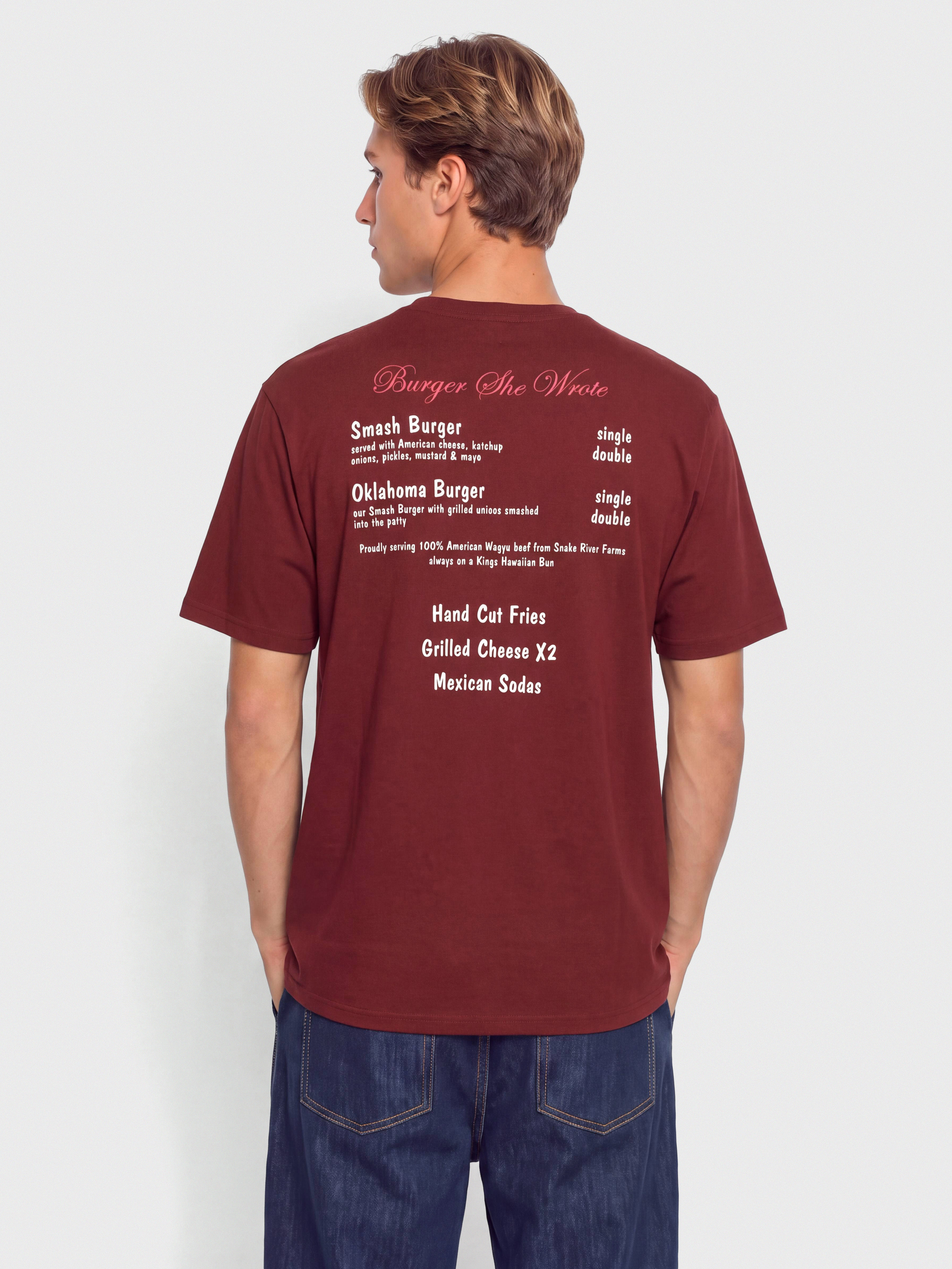 Brixton Burger She Wrote Pocket T-Shirt (burgundy)