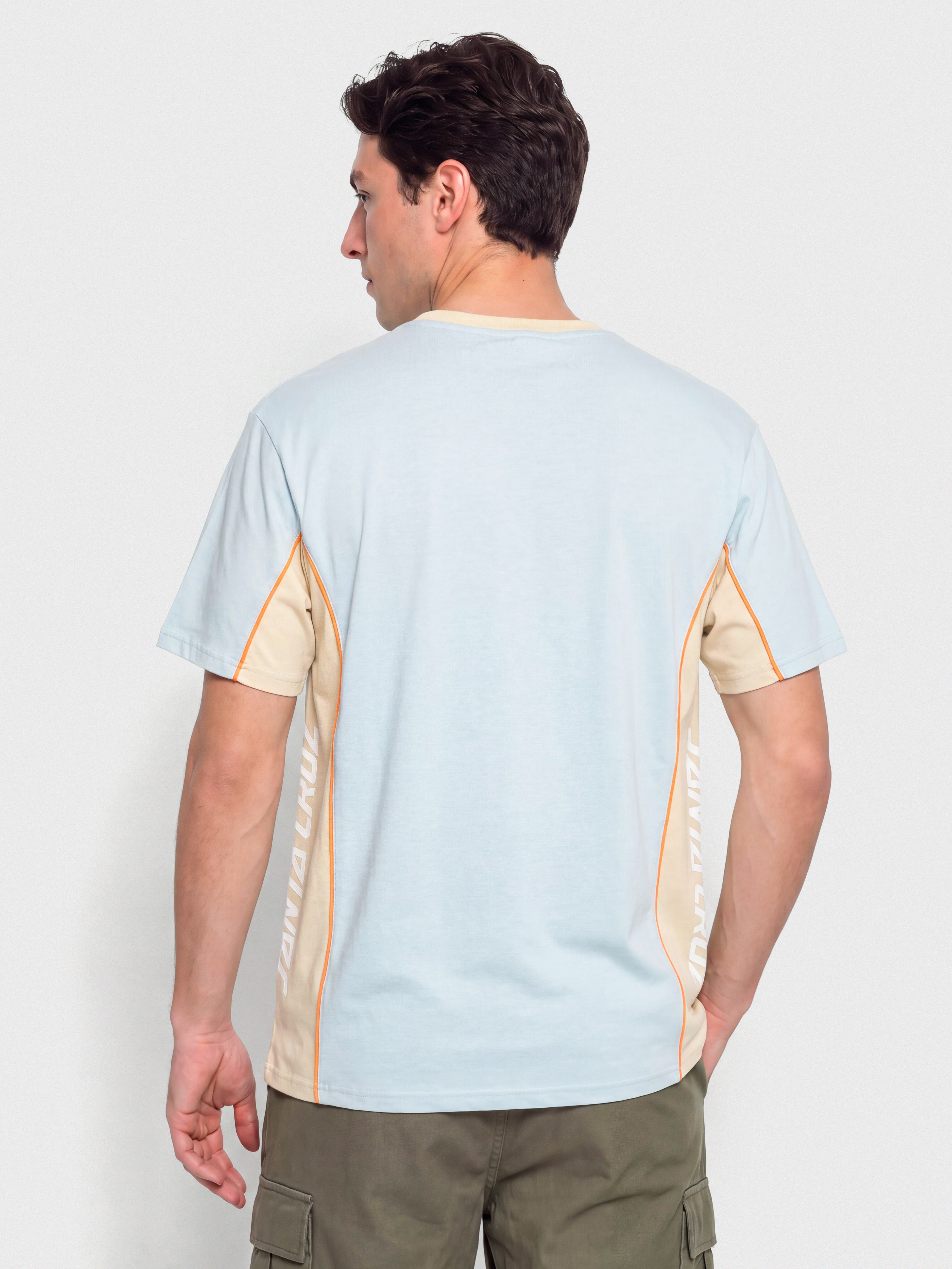 Santa Cruz T-Shirt Strip Racer (fresh blue/blond wood)