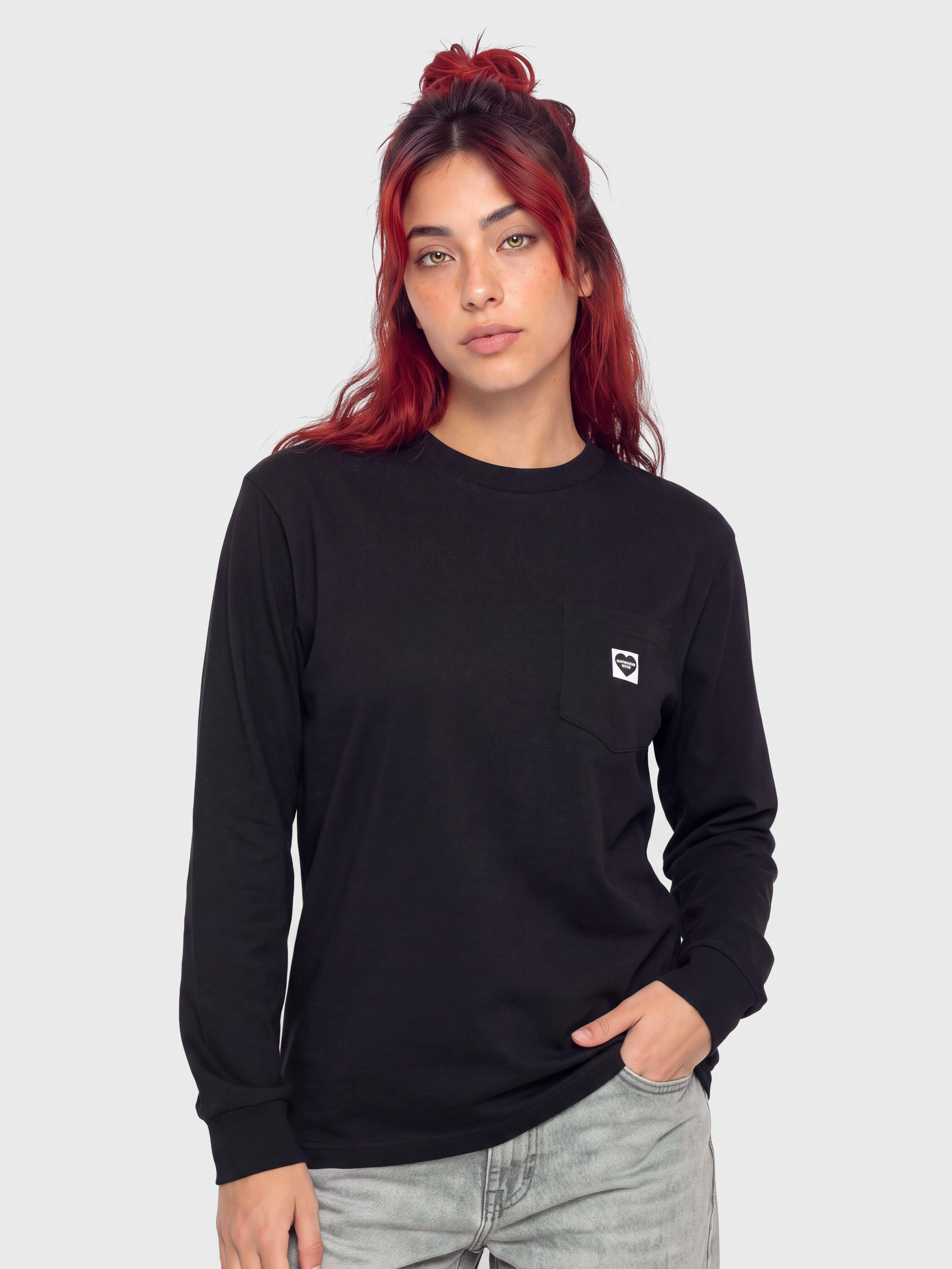 Carhartt WIP Pocket Small Heart Wmn Longsleeve (black/black)