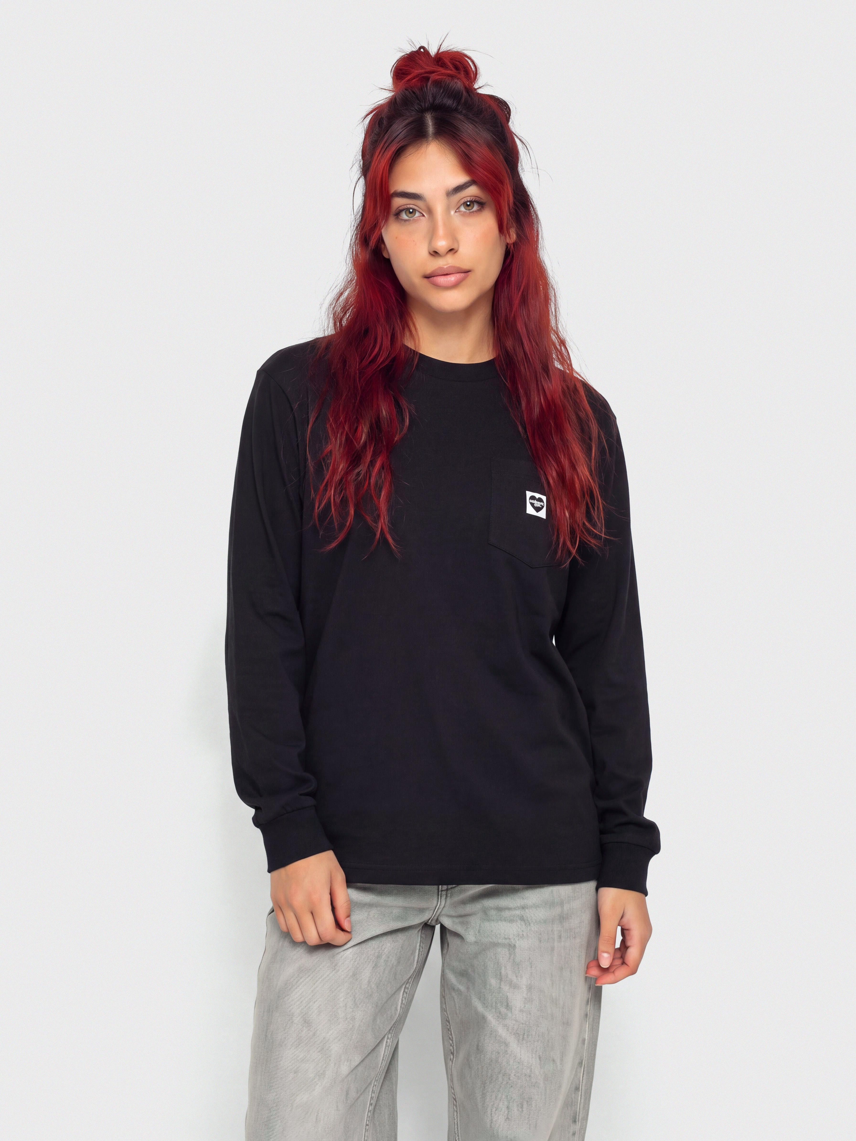 Carhartt WIP Pocket Small Heart Wmn Longsleeve (black/black)