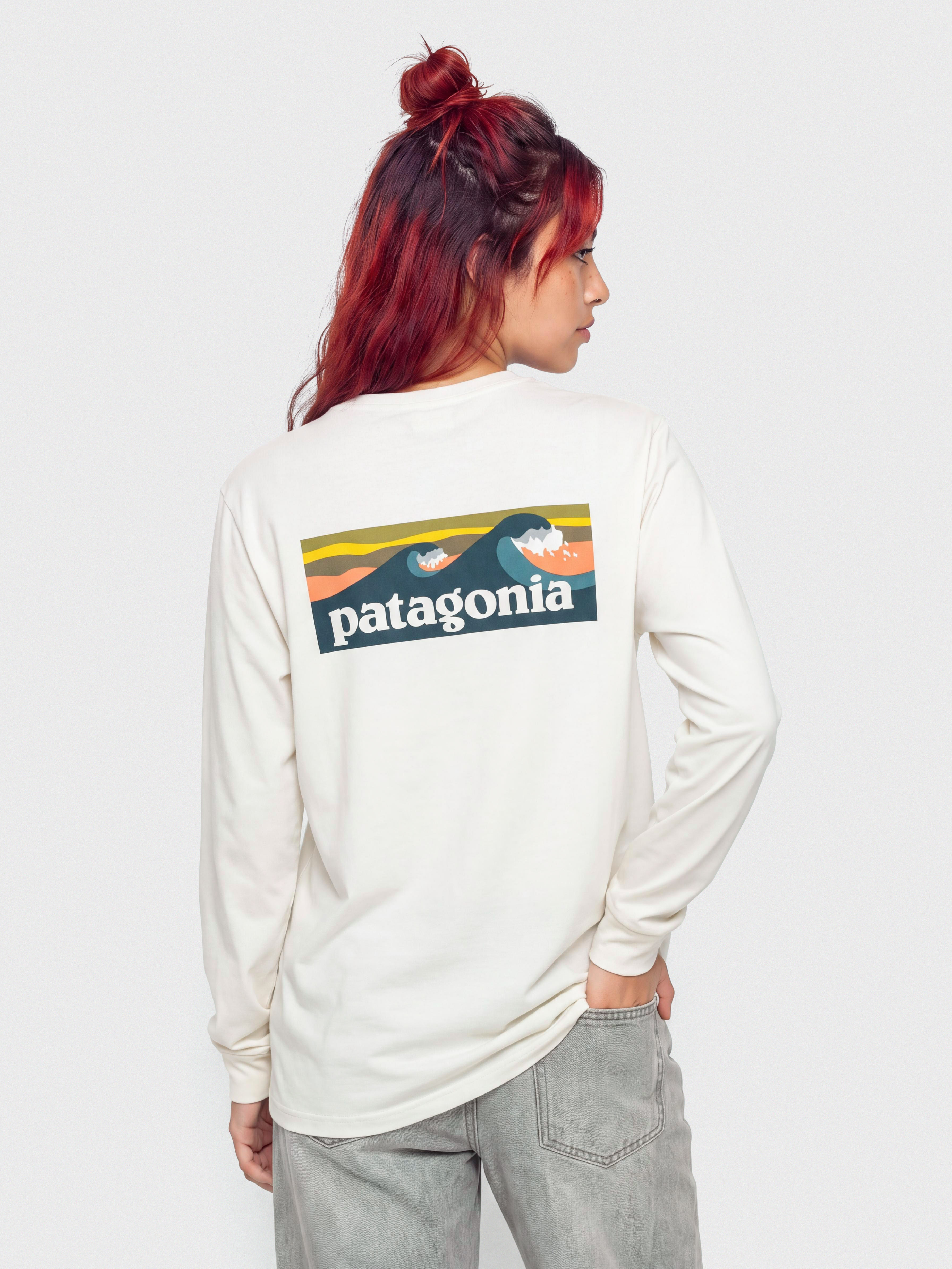 Patagonia Cap Cool Daily Boardshort Logo Wmn Longsleeve (dyno white)